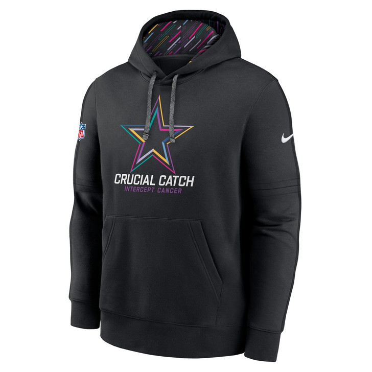 Dallas Cowboys 2024 Crucial Catch Club Pullover Hoodie - Black