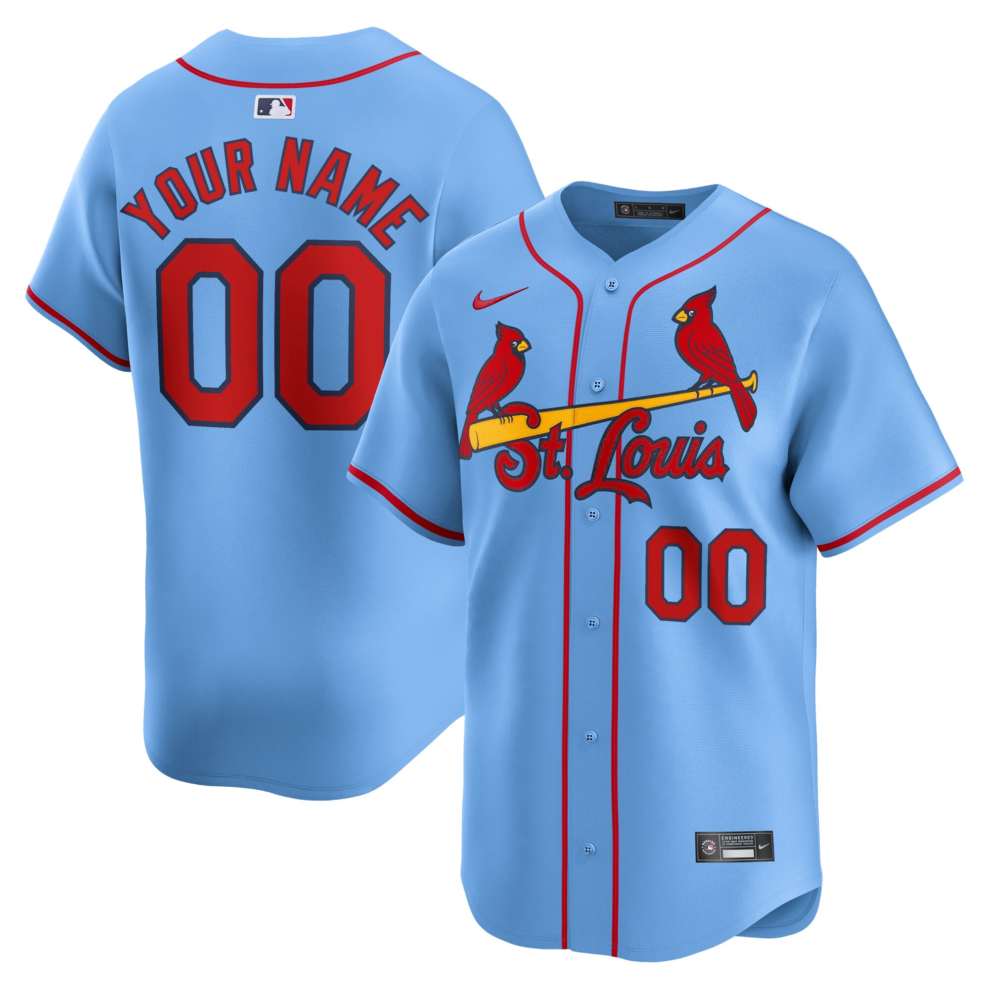 St. Louis Cardinals   Alternate Limited Custom Jersey Light Blue