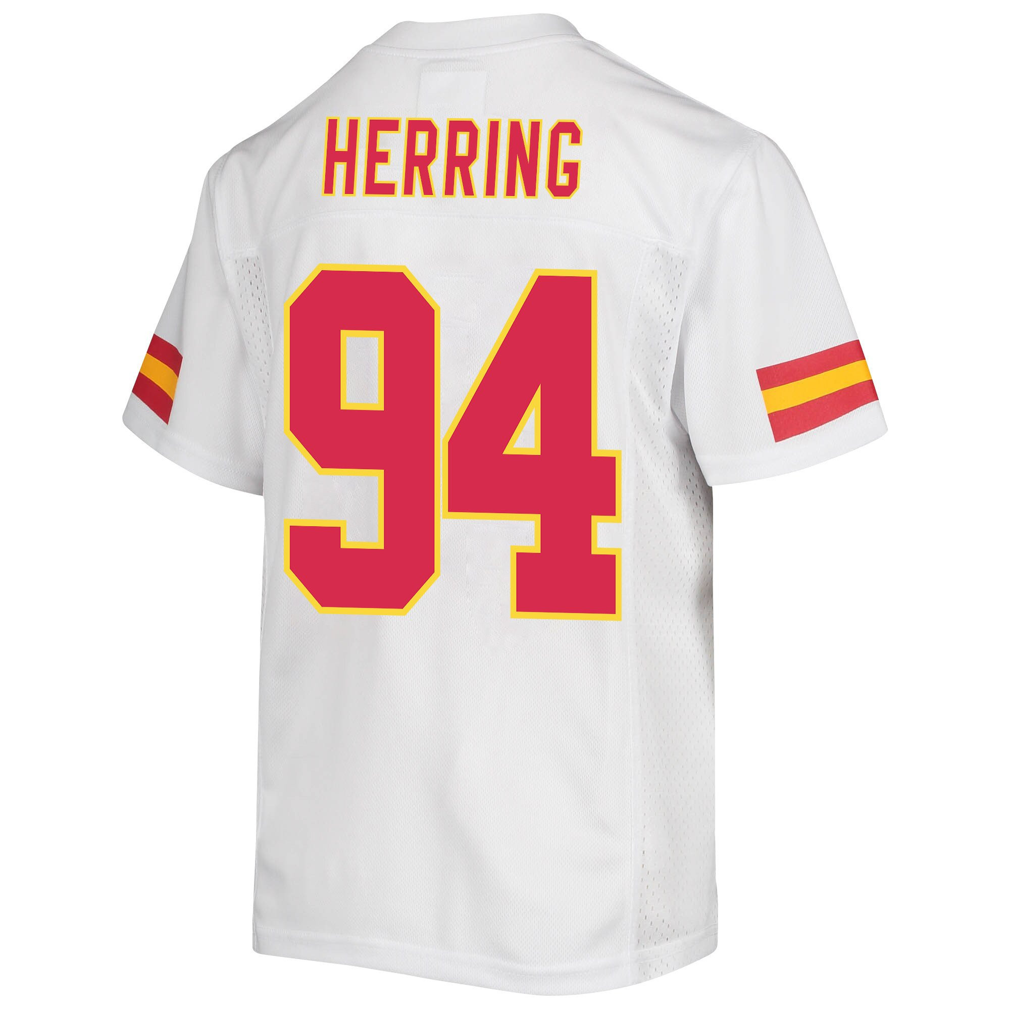 Malik Herring 94 Kansas City Chiefs Super Bowl LVII Champions Youth Game Jersey - White