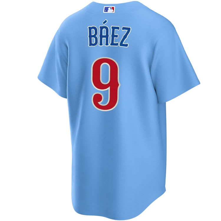 Javier Báez Chicago Cubs Blues Alternate Jersey