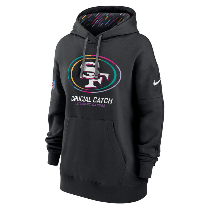 San Francisco 49ers Women 2024 Crucial Catch Club Pullover Hoodie - Black