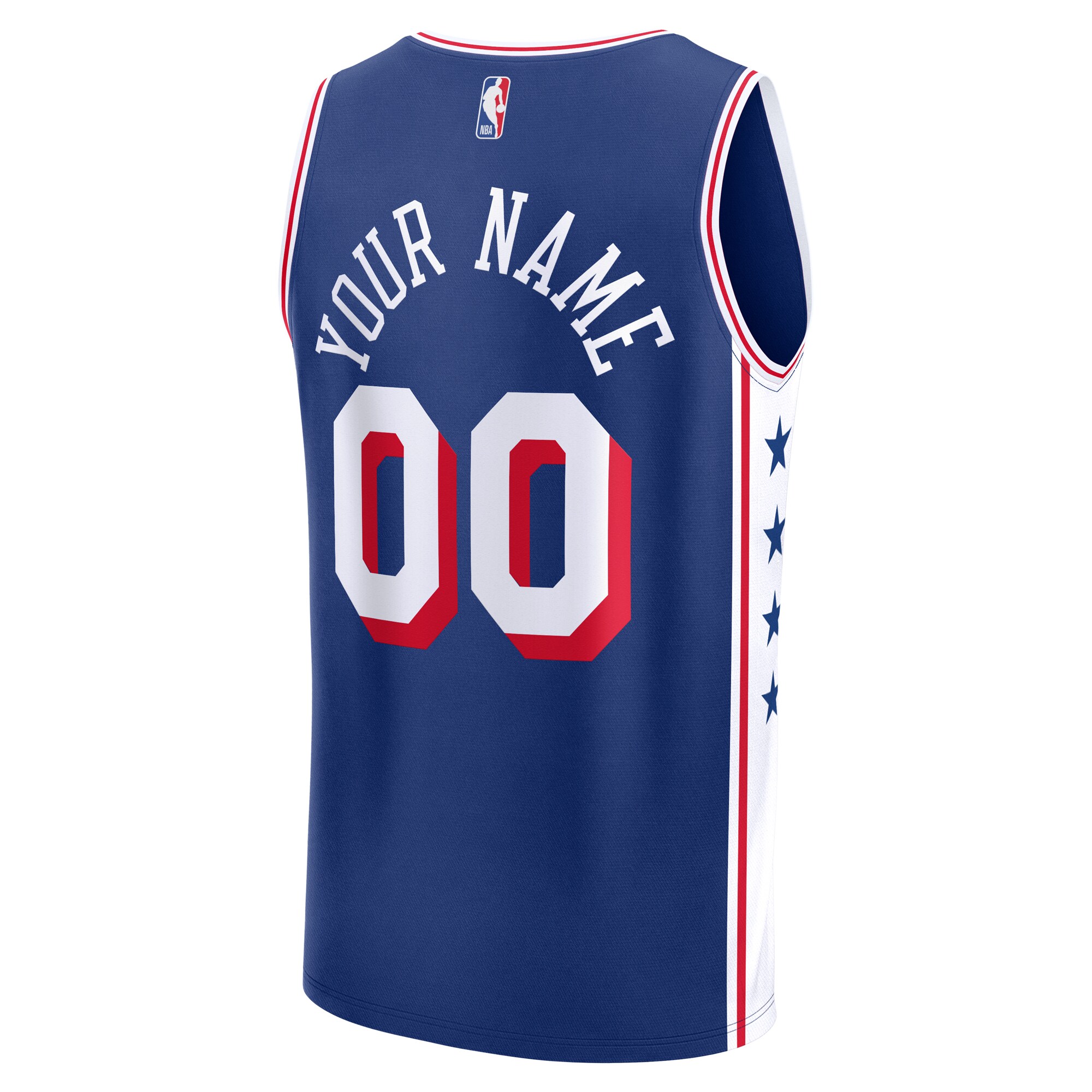 Philadelphia 76ers Fanatics Custom Fast Break Jersey - Blue - Icon Edition