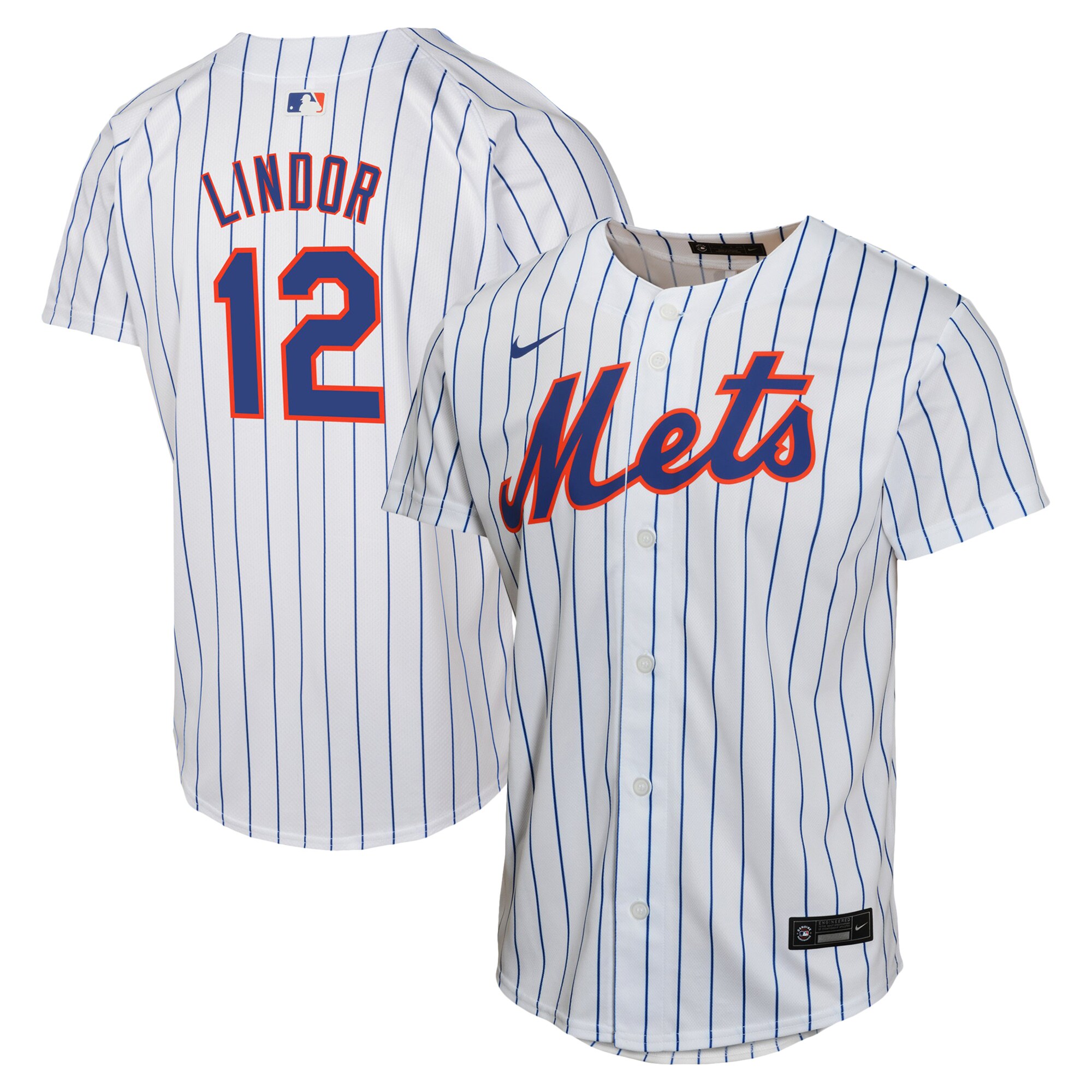 Francisco Lindor New York Mets  Youth Home Game Player Jersey - White