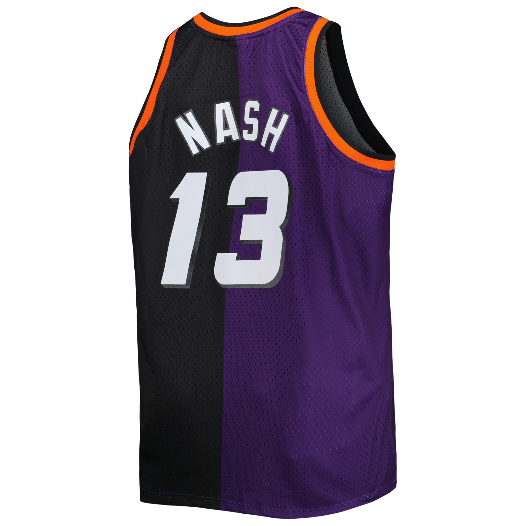 Steve Nash Phoenix Suns Mitchell & Ness Big & Tall Hardwood Classics 1996\/97 Split Swingman Jersey - Purple\/Black