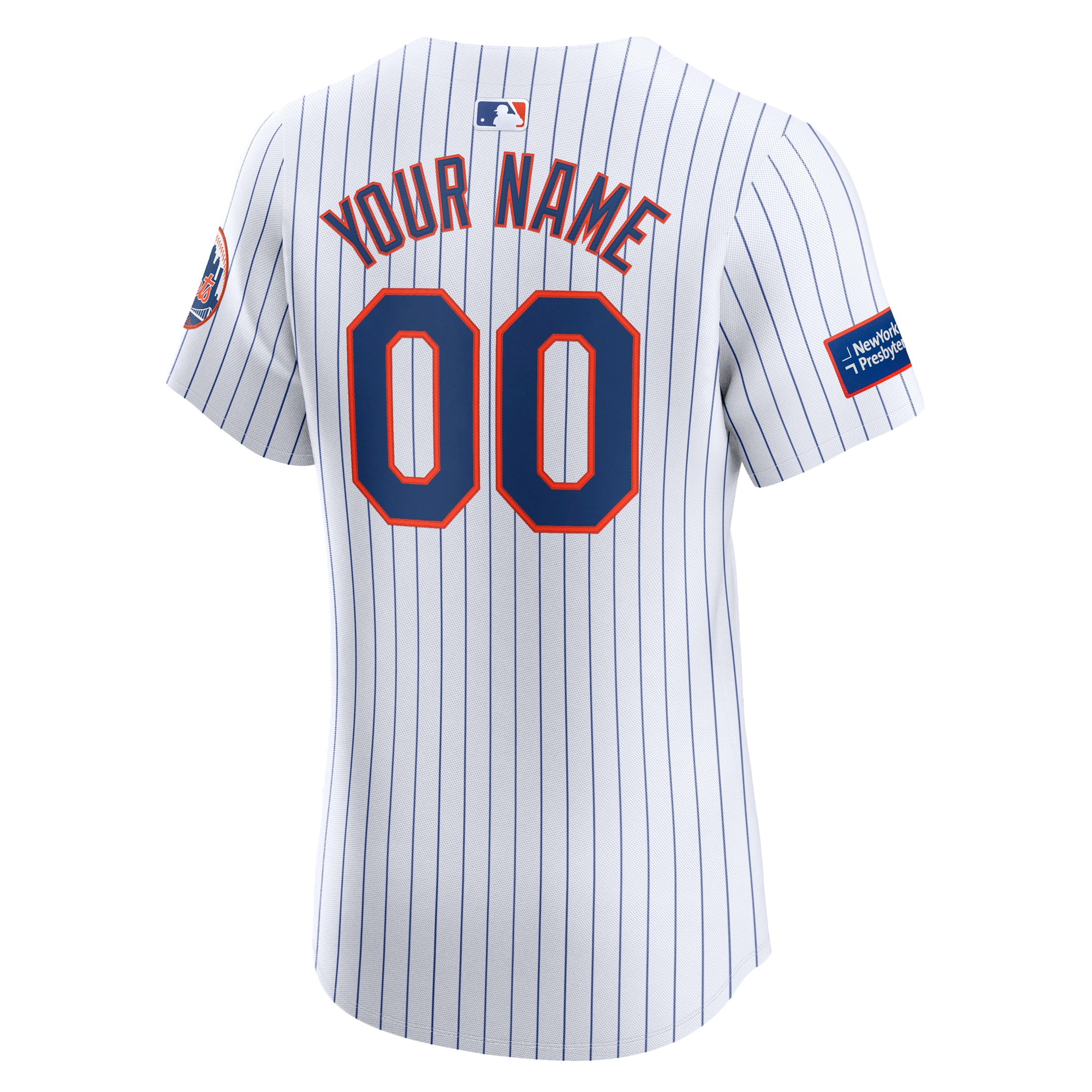 New York Mets  Home Elite Custom Patch Jersey - White