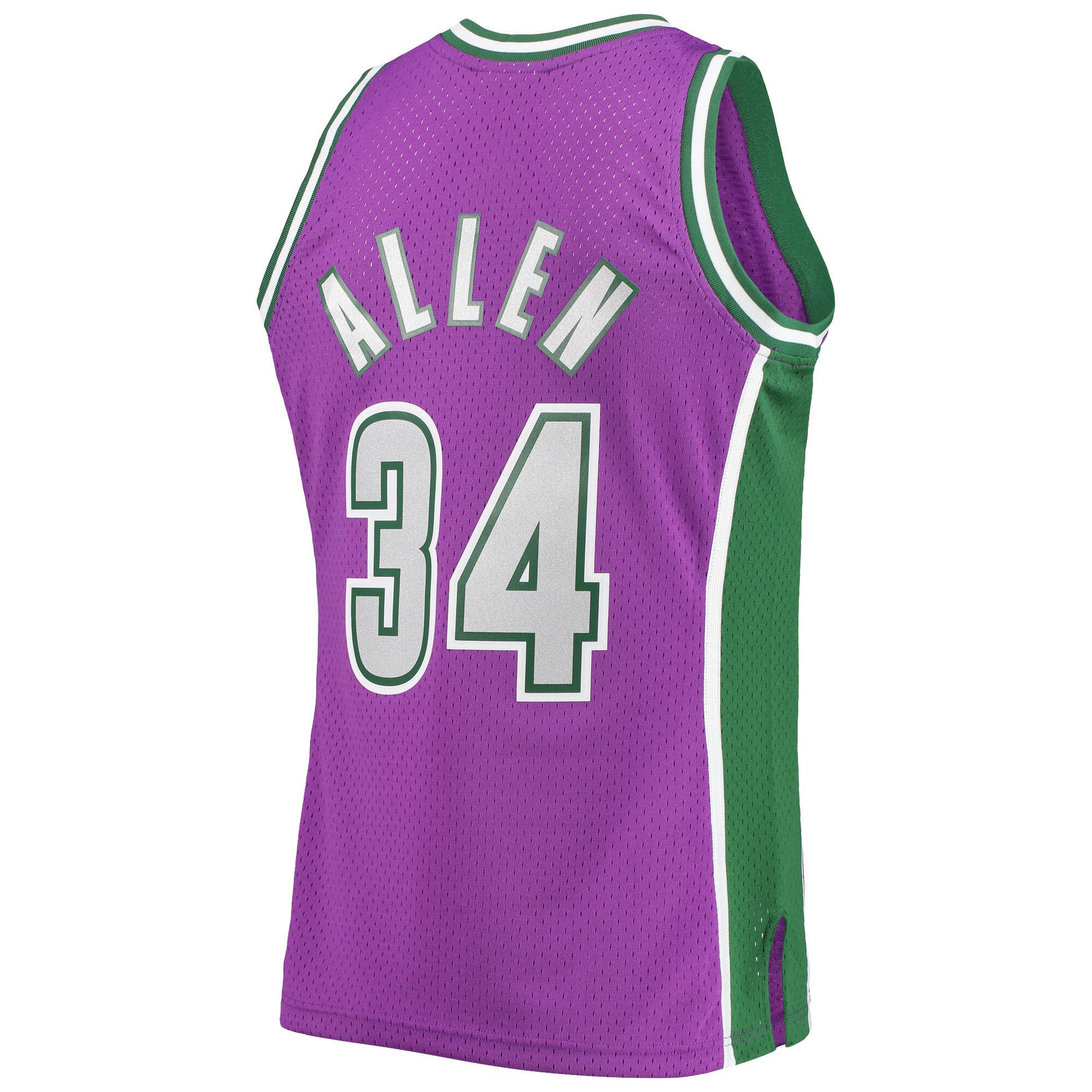 Ray Allen Milwaukee Bucks Mitchell & Ness 2001\/02 Hardwood Classics Swingman Jersey - Purple