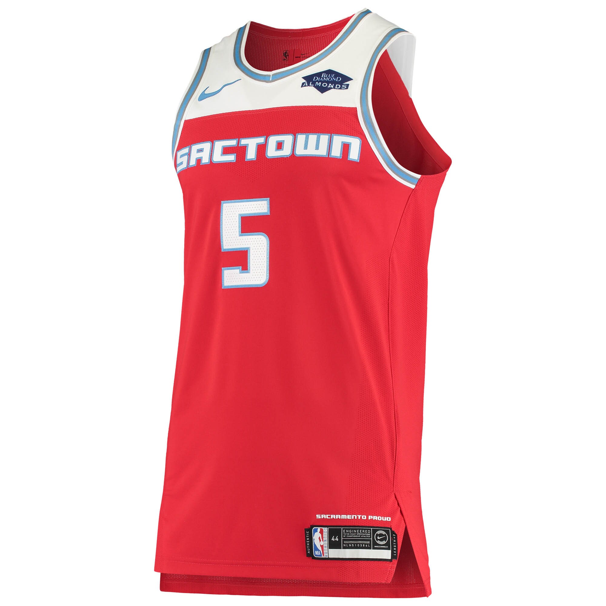 De'Aaron Fox Sacramento Kings Authentic Badge Jersey - City Edition - Red