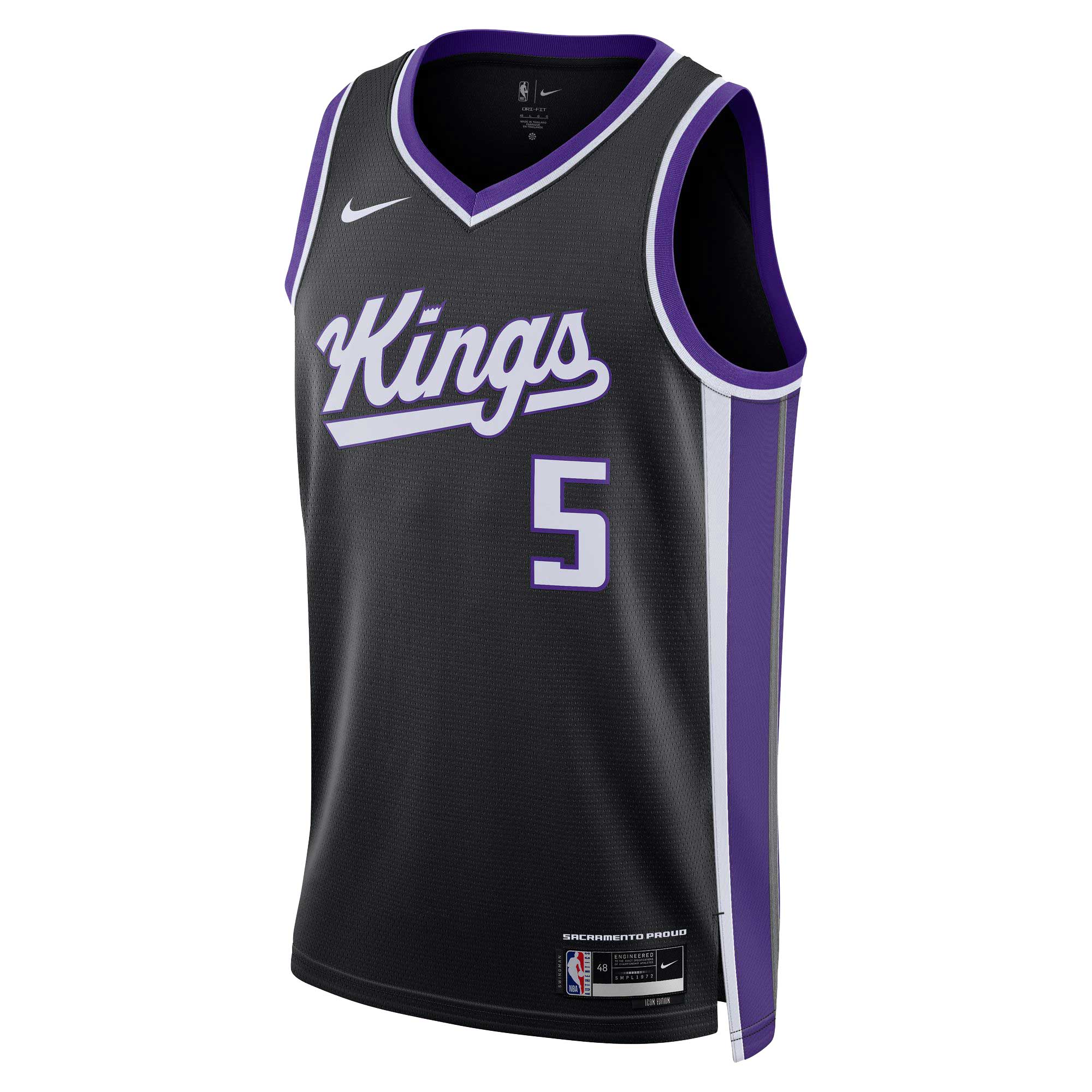 De'Aaron Fox Sacramento Kings Unisex Swingman Jersey - Icon Edition - Black
