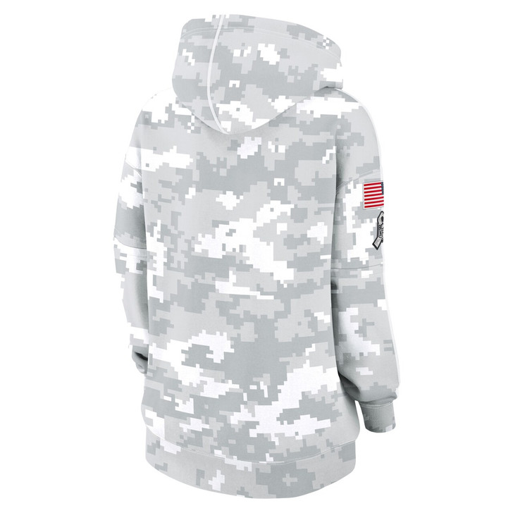 Washington Commanders Women's 2024 Salute To Service Club Fleece Pullover Hoodie - Arctic Camo