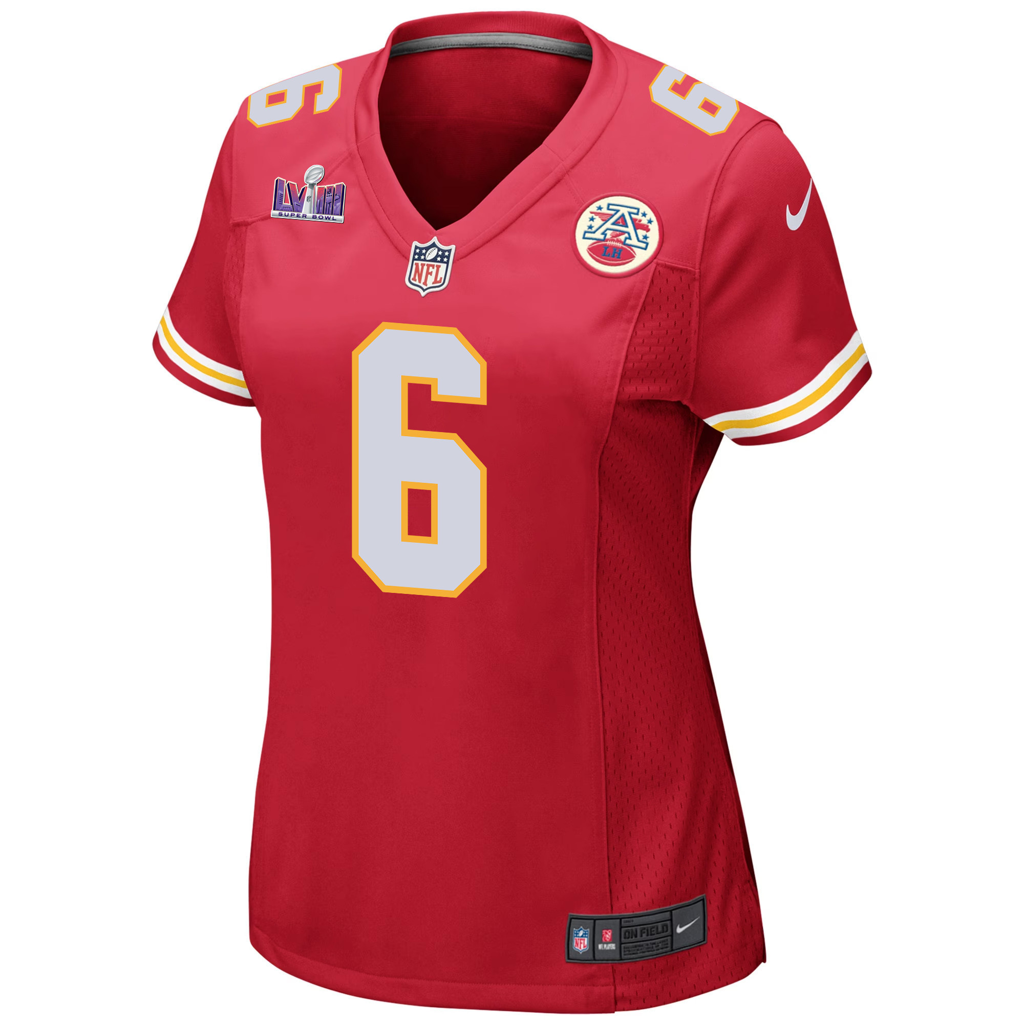 Bryan Cook 6 Kansas City Chiefs Super Bowl LVIII Patch Game Women Jersey - Red