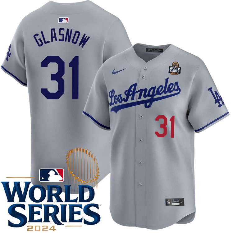 Tyler Glasnow Los Angeles Dodgers Road Limited World Series Jersey