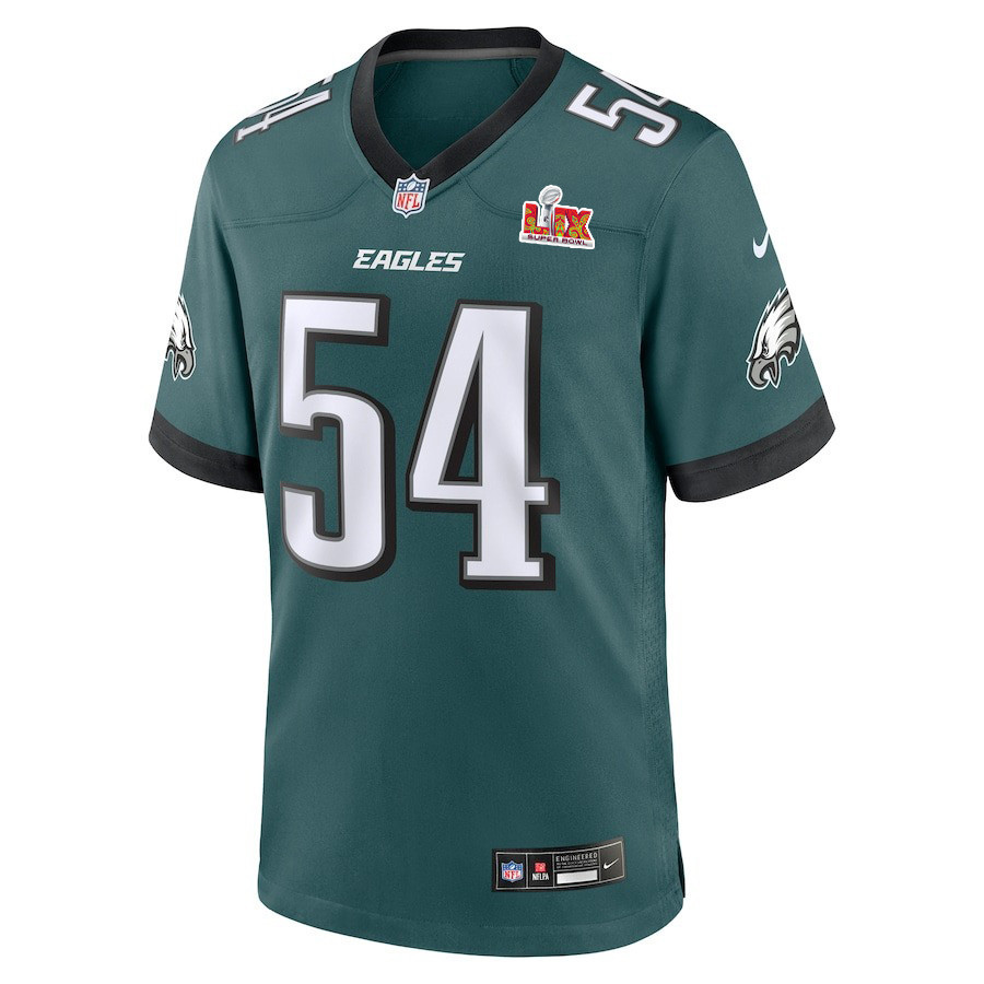 Jeremiah Trotter Jr. #54 Philadelphia Eagles Super Bowl LIX Jersey - Men's - Midnight Green