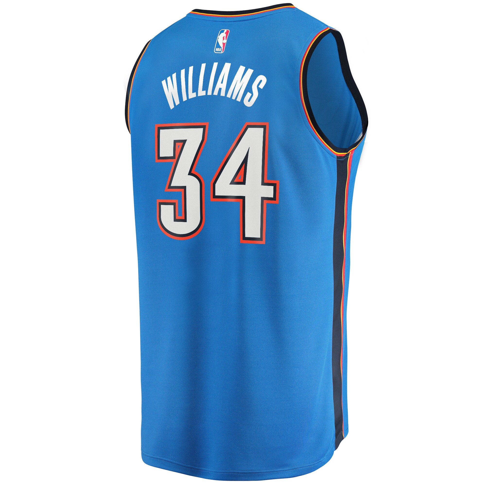Kenrich Williams Oklahoma City Thunder Fanatics 2021\/22 Fast Break Replica Jersey - Icon Edition - Blue