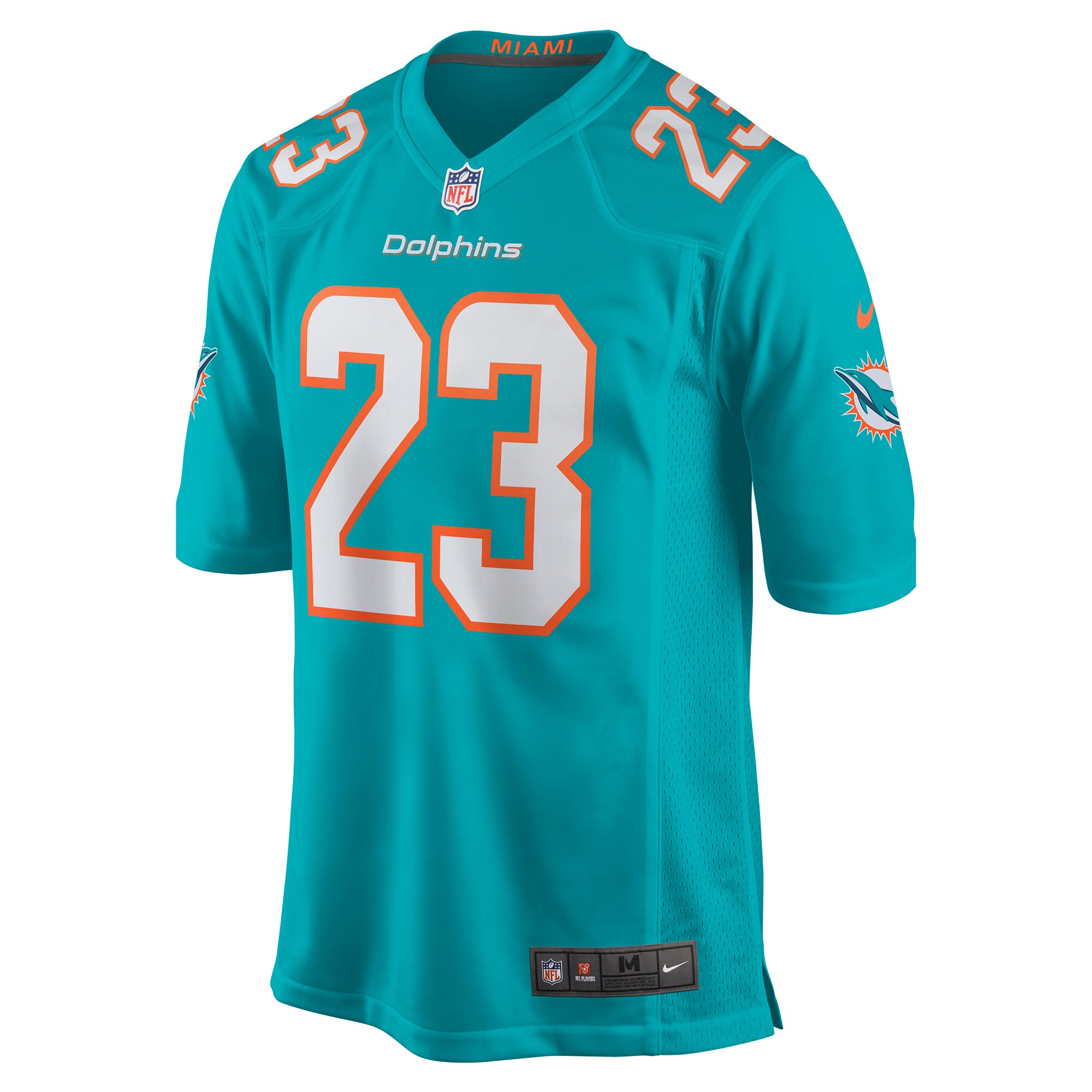 Jeff Wilson Jr. Miami Dolphins  Game Player Jersey - Aqua