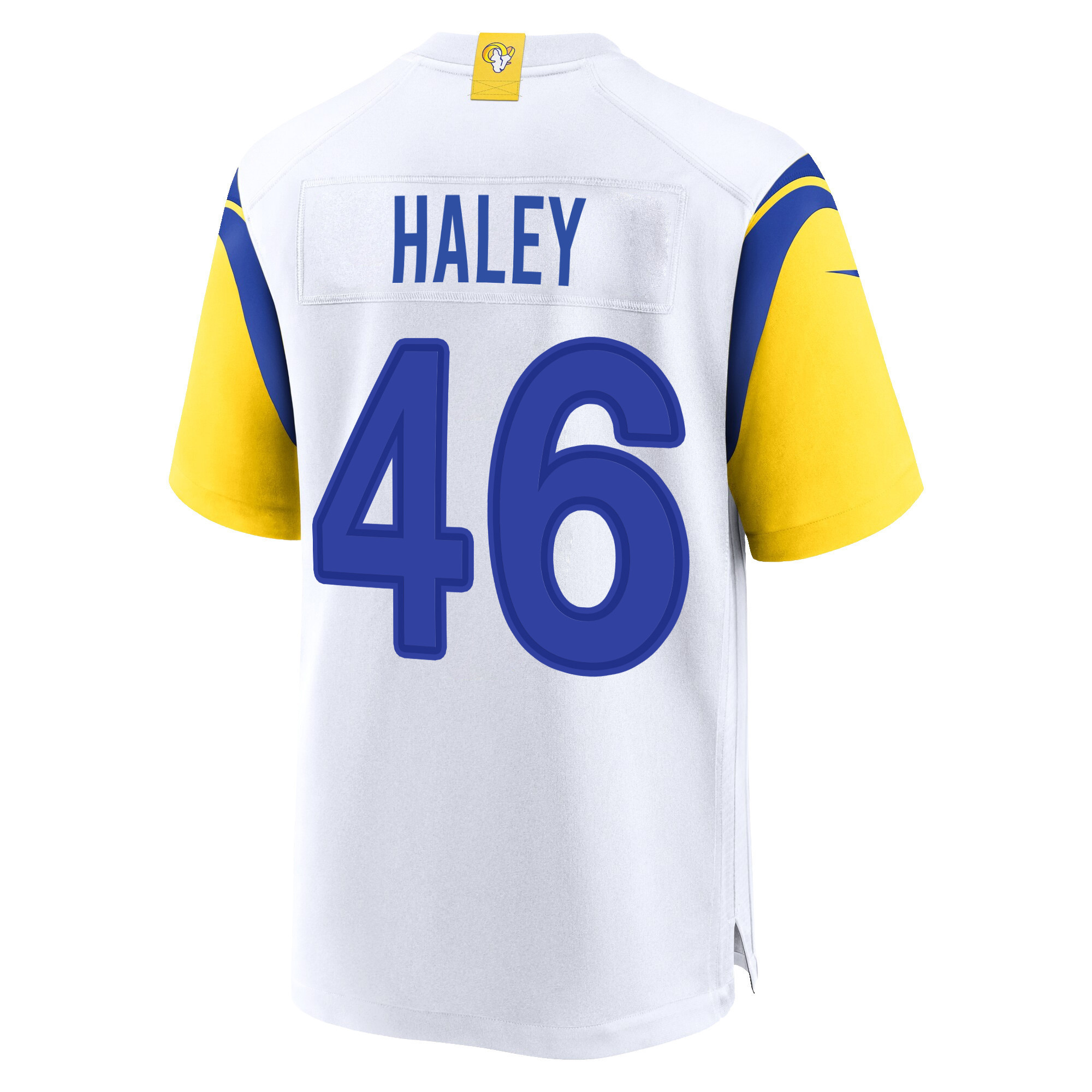 Super Bowl LVI Champions Los Angeles Rams Grant Haley 46 White Men's Jersey Jersey