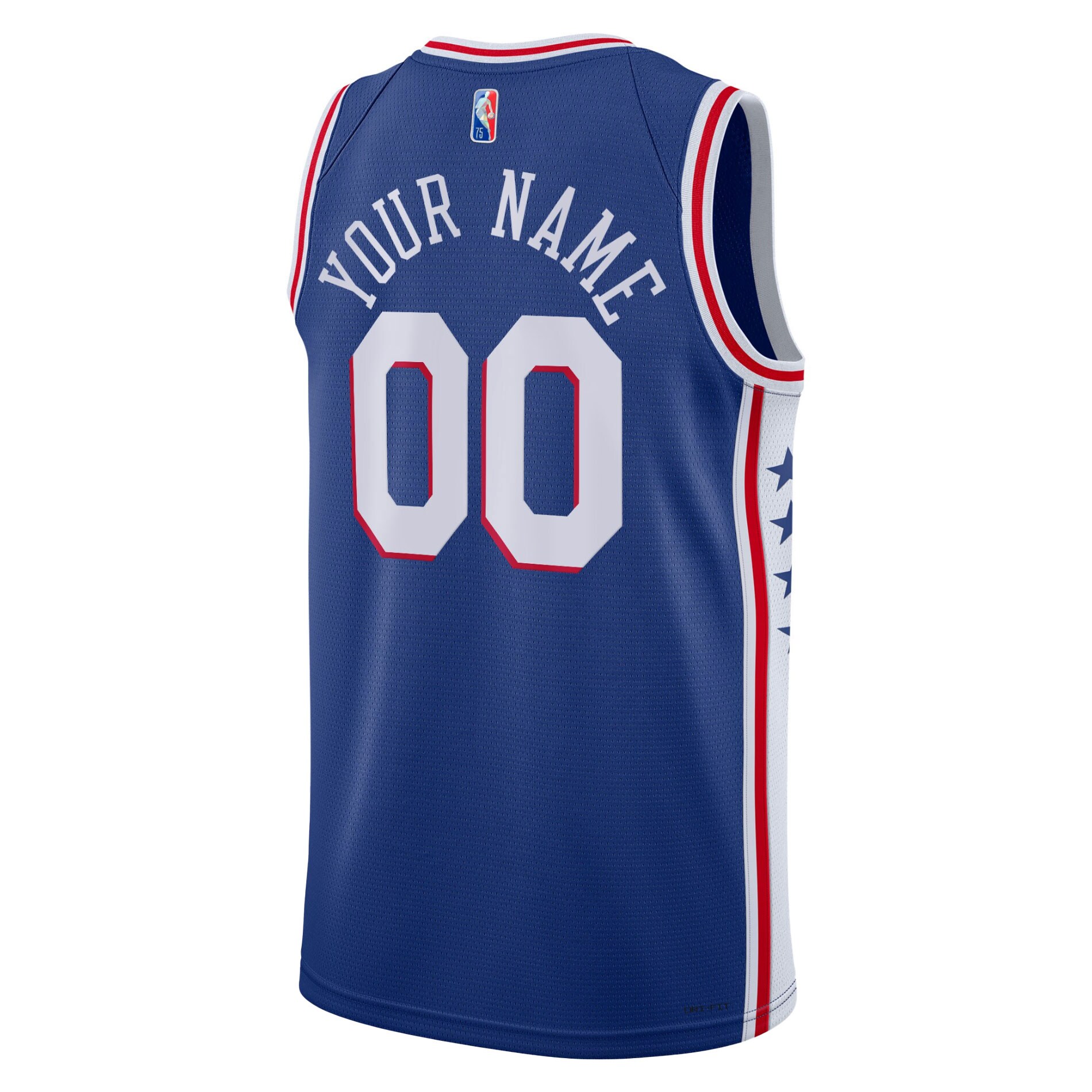 Philadelphia 76ers  2021\/22 Diamond Swingman Custom Jersey - Icon Edition - Royal