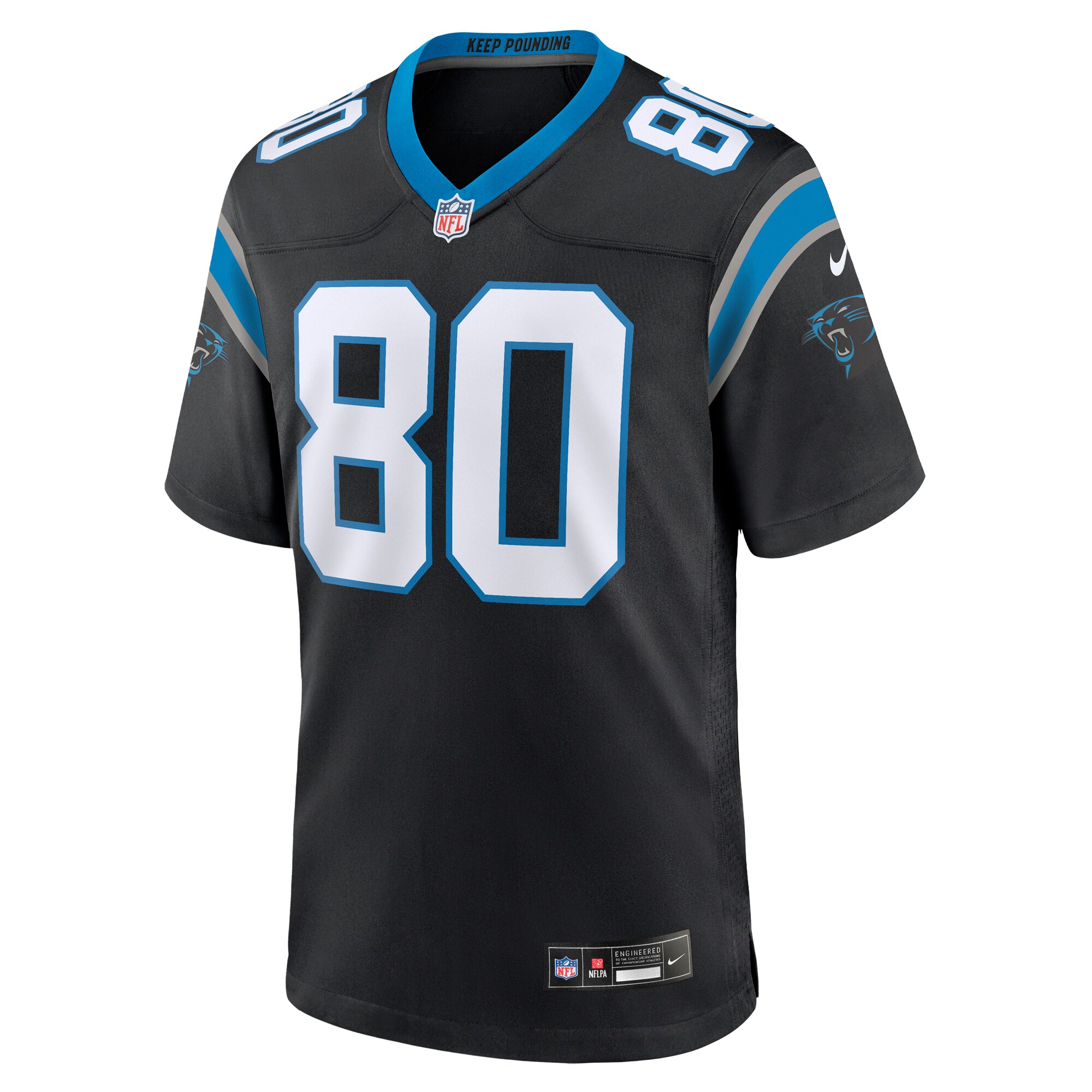 Ian Thomas Carolina Panthers  Team Game Jersey - Black