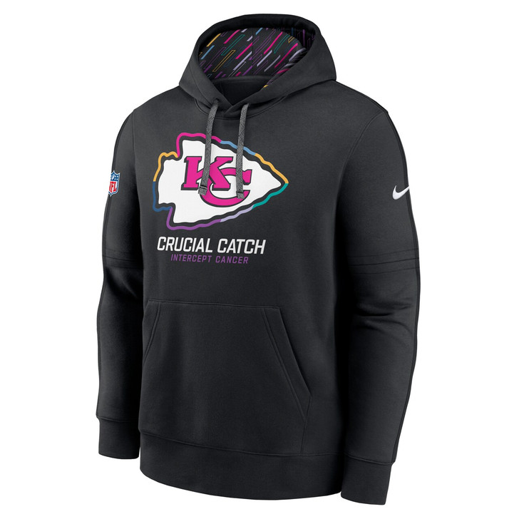 Kansas City Chiefs 2024 Crucial Catch Club Pullover Hoodie - Black