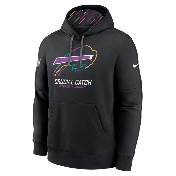 Buffalo Bills 2024 Crucial Catch Club Pullover Hoodie - Black