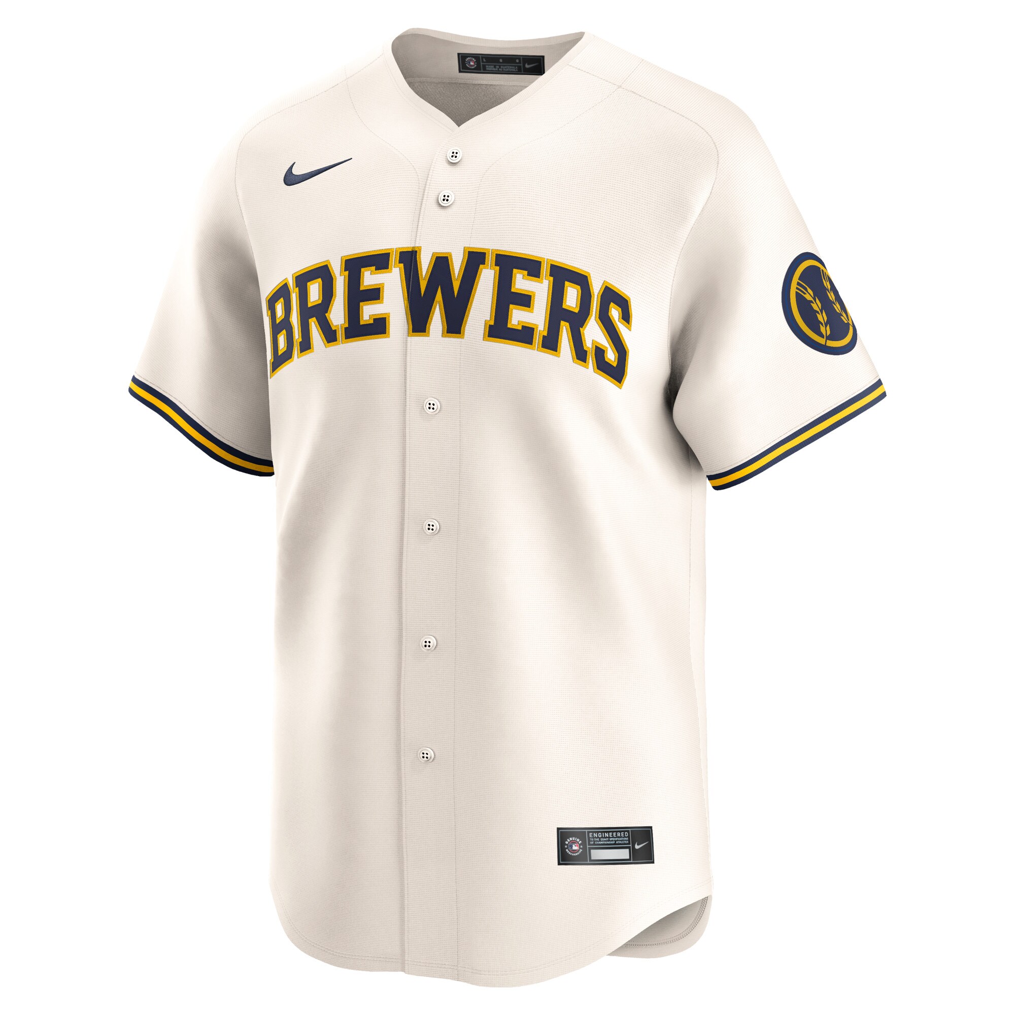 Milwaukee Brewers  Youth Home Limited Jersey - Cream