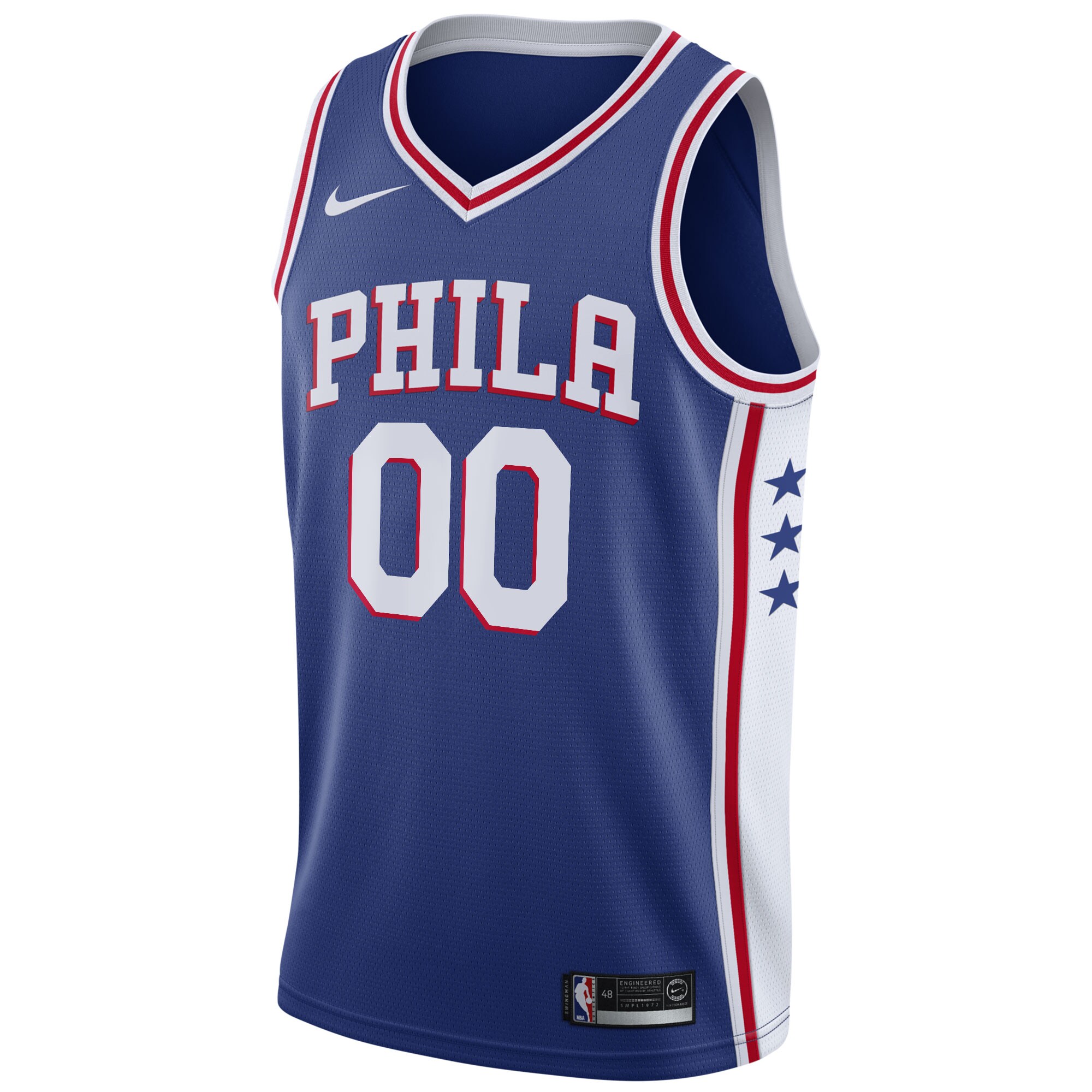 Philadelphia 76ers 2020\/21 Swingman Custom Jersey - Icon Edition - Royal