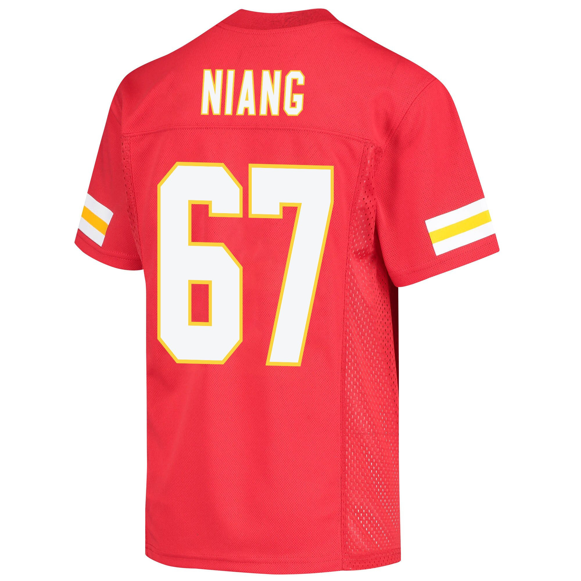 Lucas Niang 67 Kansas City Chiefs Super Bowl LVII Champions Youth Game Jersey - Red
