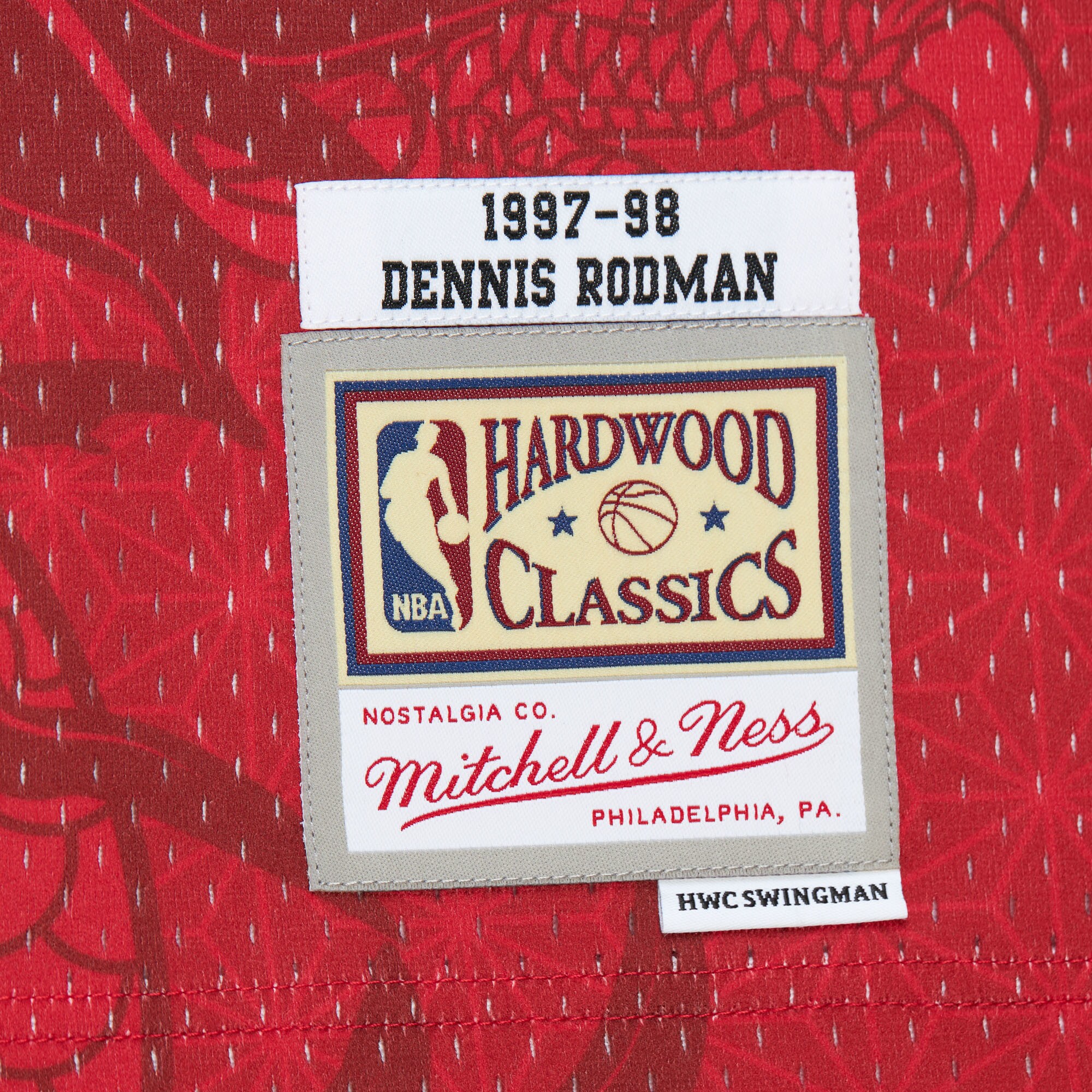 Dennis Rodman Chicago Bulls Mitchell & Ness 1997\/98 Hardwood Classics Asian Heritage 6.0 Swingman Throwback Player Jersey - Red