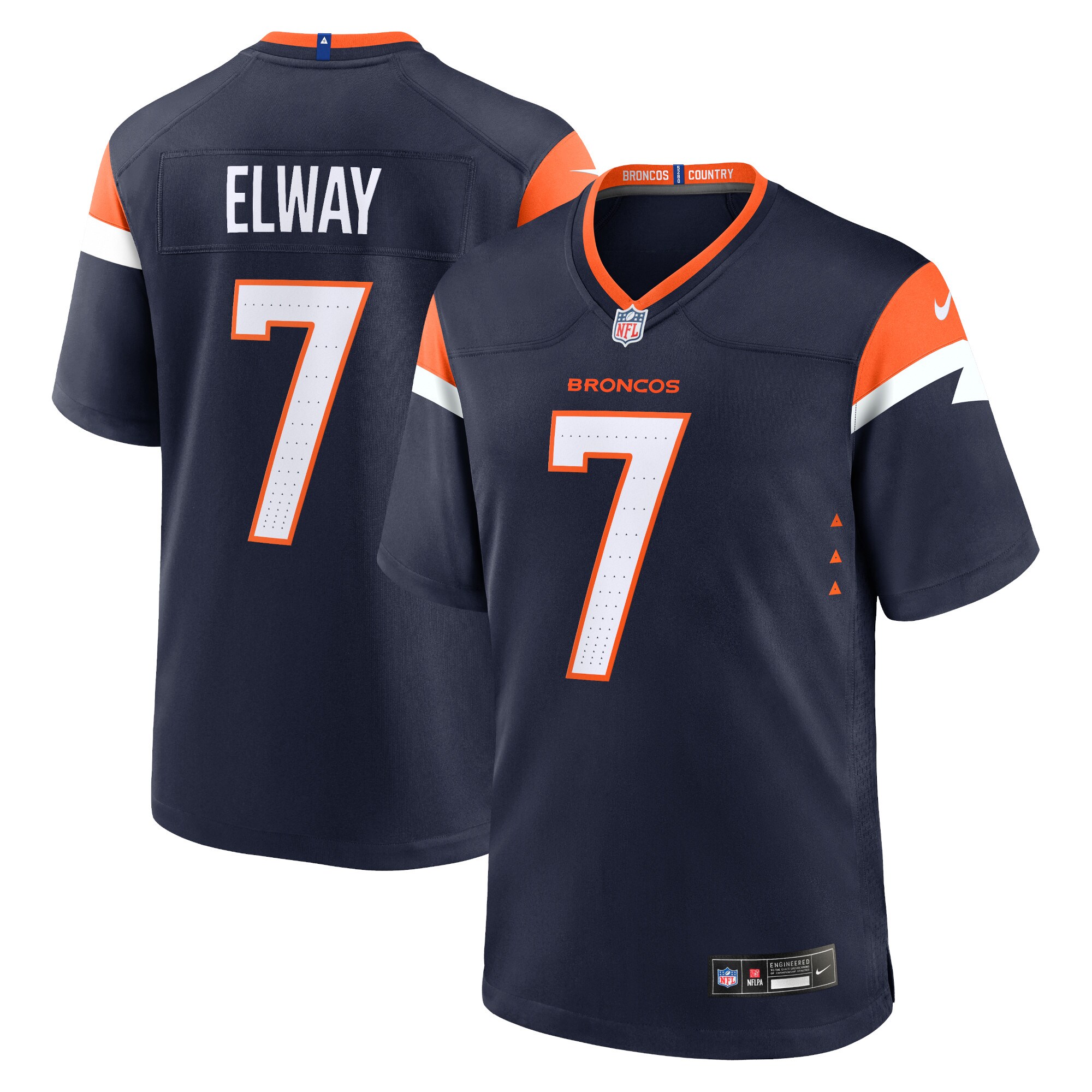 John Elway Denver Broncos  Alternate Retired Player Game Jersey - Navy