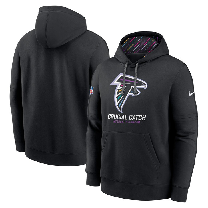 Atlanta Falcons 2024 Crucial Catch Club Pullover Hoodie - Black