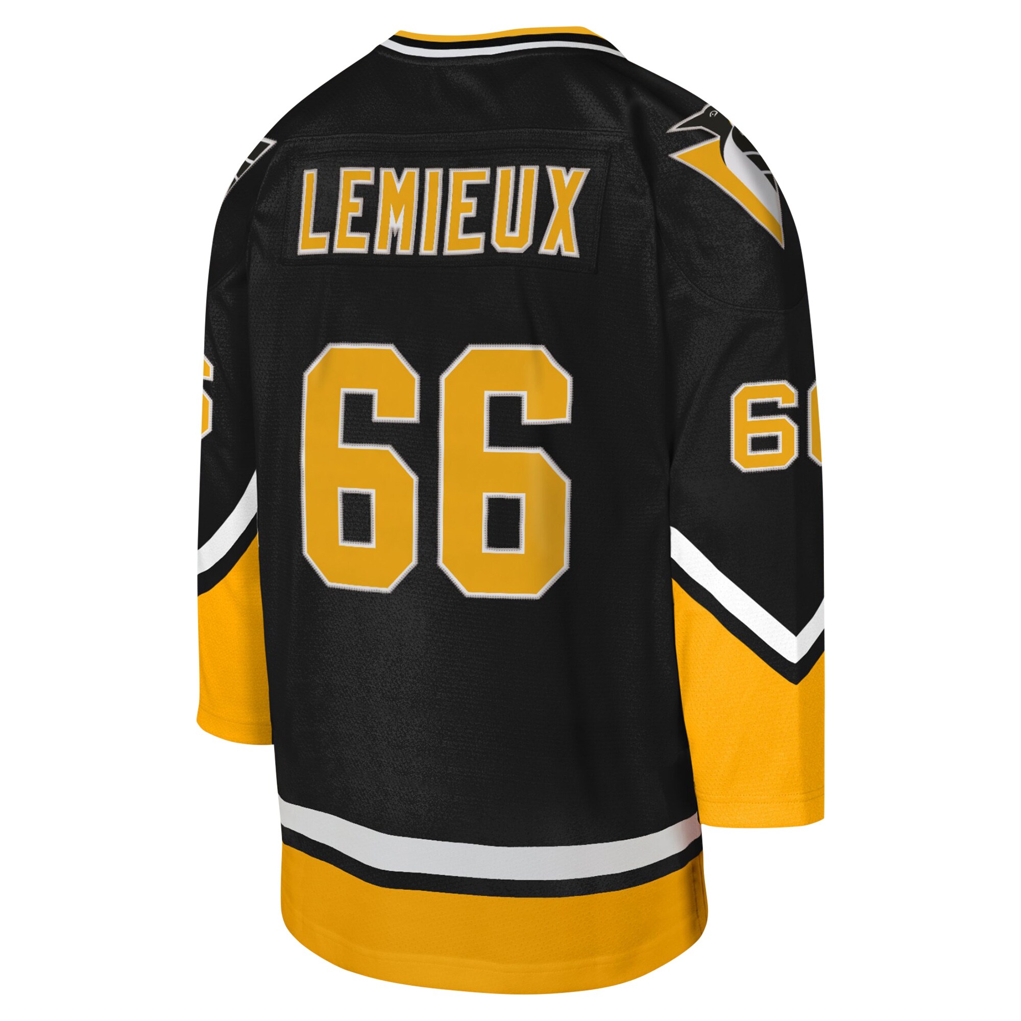 Mario Lemieux Pittsburgh Penguins Mitchell & Ness Youth 1992-93 Blue Line Captain Patch Player Jersey - Black