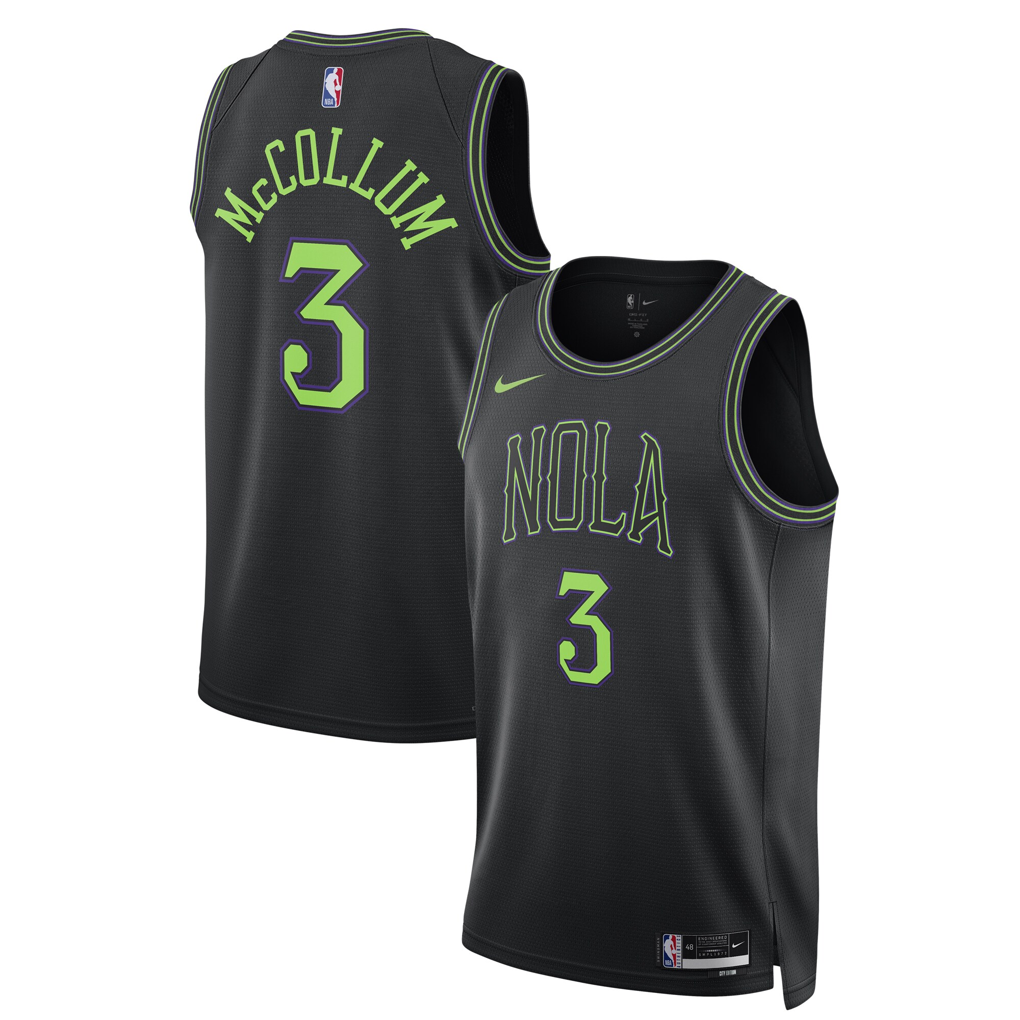 CJ McCollum New Orleans Pelicans Unisex 2023\/24 Swingman Jersey - Black - City Edition