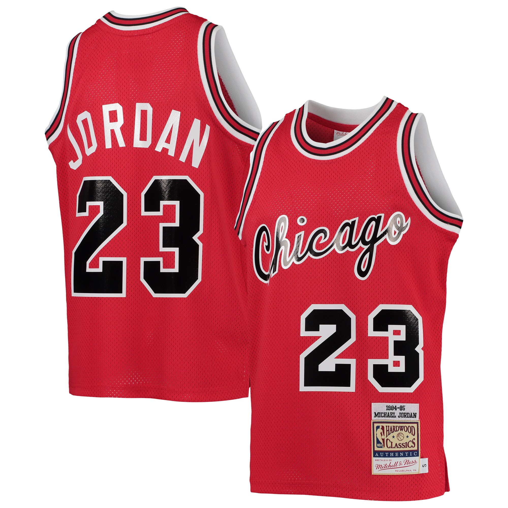 Michael Jordan Chicago Bulls Mitchell & Ness Youth 1984\/85 Hardwood Classics Authentic Jersey - Red