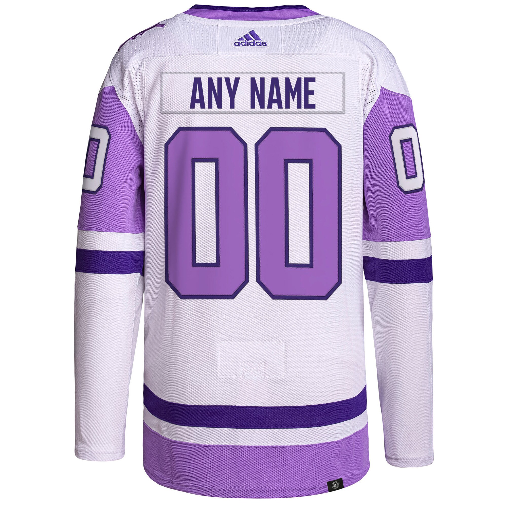 St. Louis Blues adidas Hockey Fights Cancer Primegreen Authentic Custom Jersey - White\/Purple