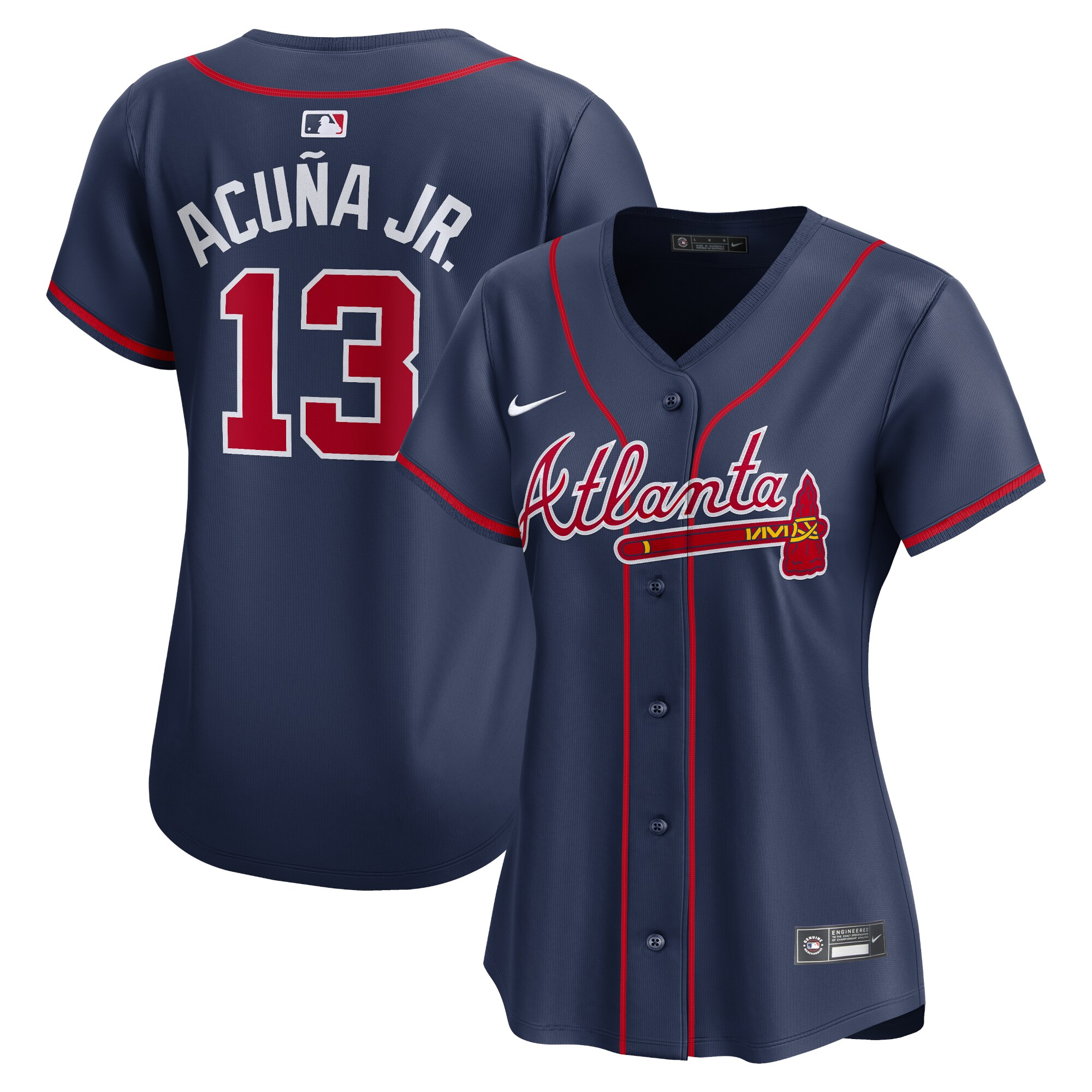 Ronald Acu\u00c3\u00b1a Jr. Atlanta Braves Women's Alternate Limited Player Jersey Navy