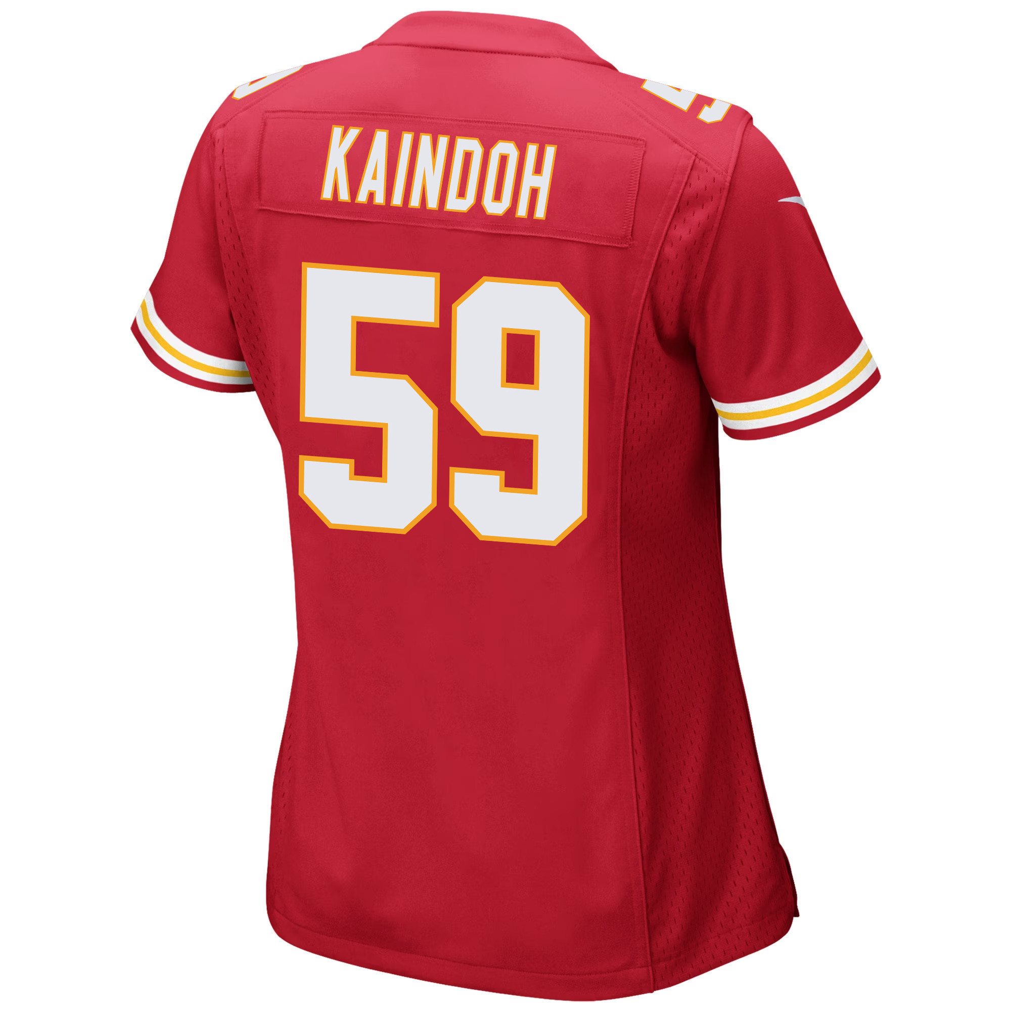 Joshua Kaindoh 59 Kansas City Chiefs Super Bowl LVII Champions 3 Stars Women Game Jersey - Red
