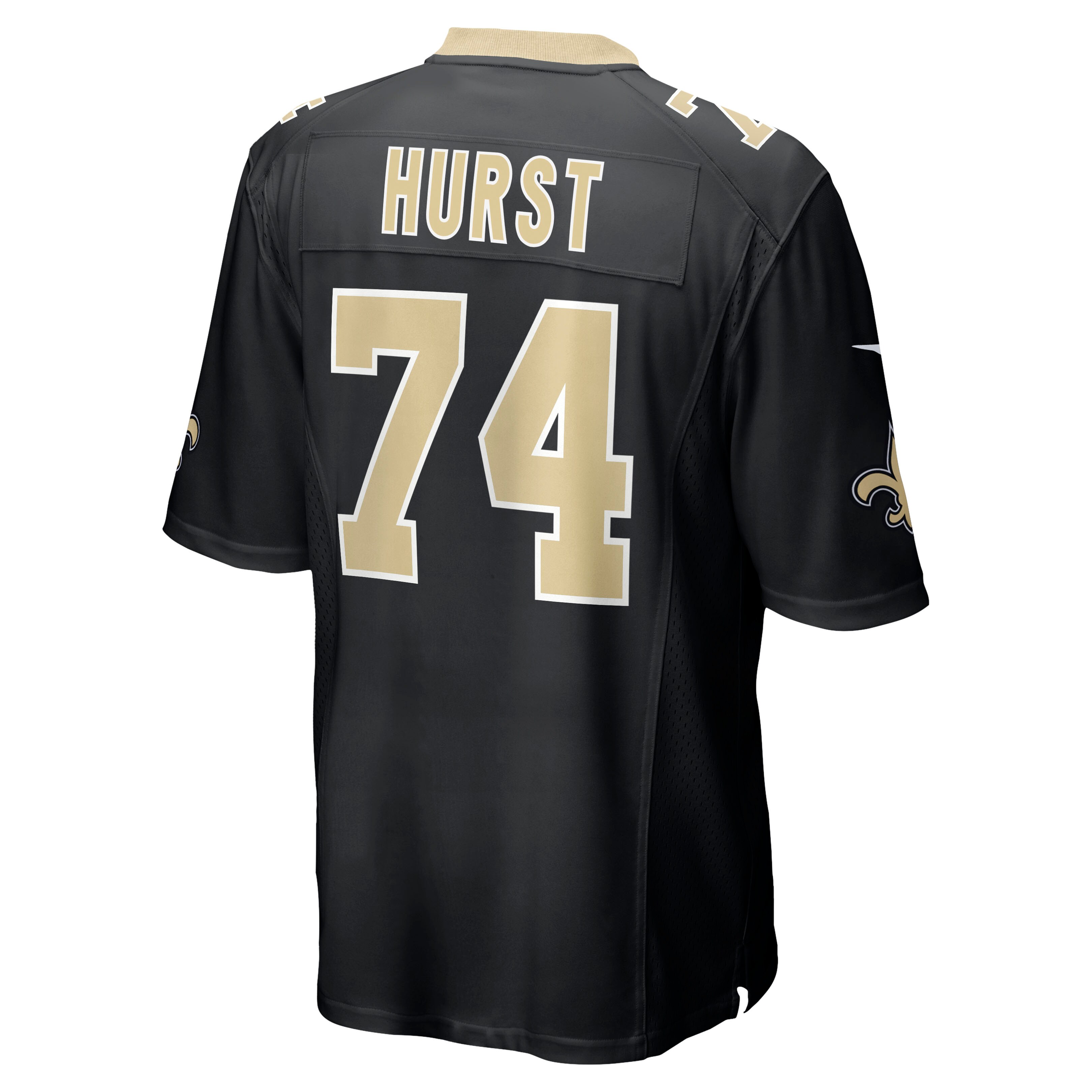 James Hurst New Orleans Saints  Game Jersey - Black