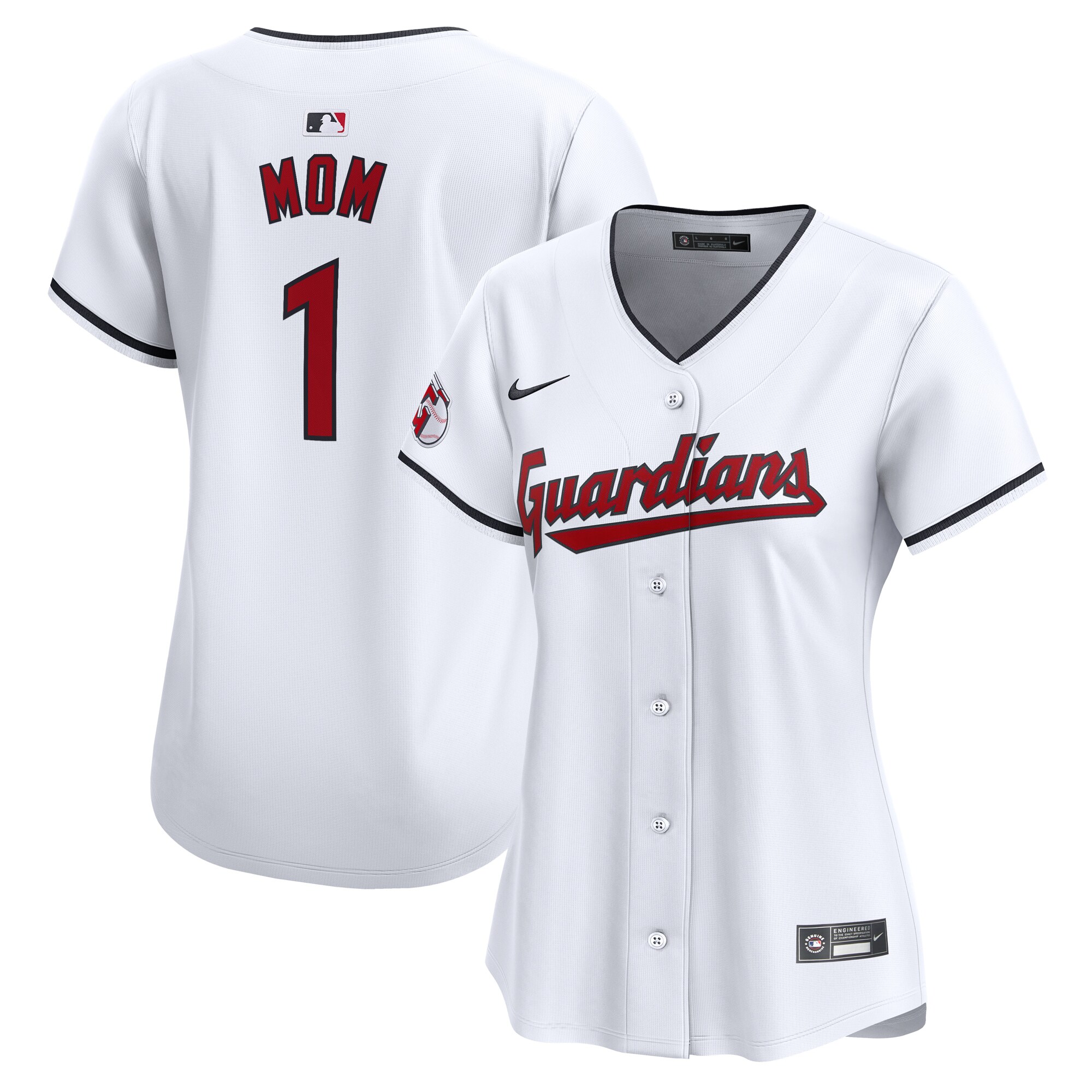 Cleveland Guardians  Women's #1 Mom Home Limited Jersey - White
