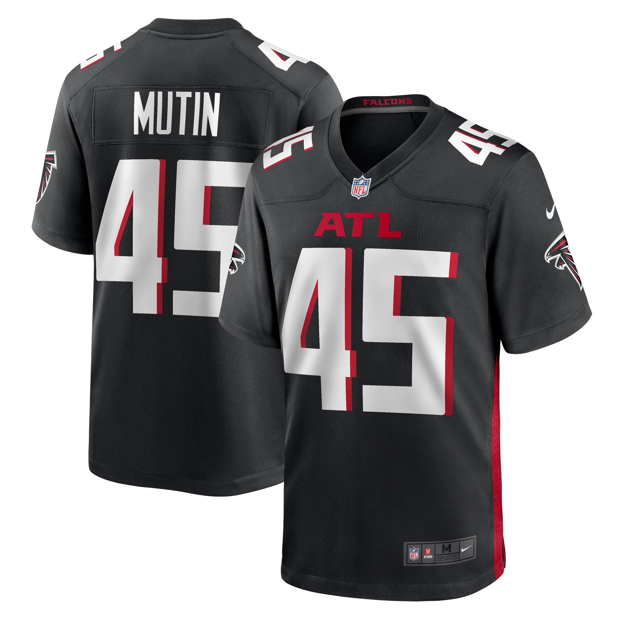 Donavan Mutin Atlanta Falcons   Game Jersey -  Black