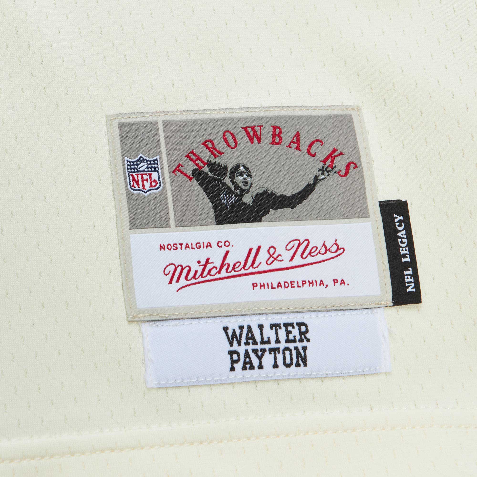 Walter Payton Chicago Bears Mitchell & Ness Chainstitch Legacy Jersey - Cream
