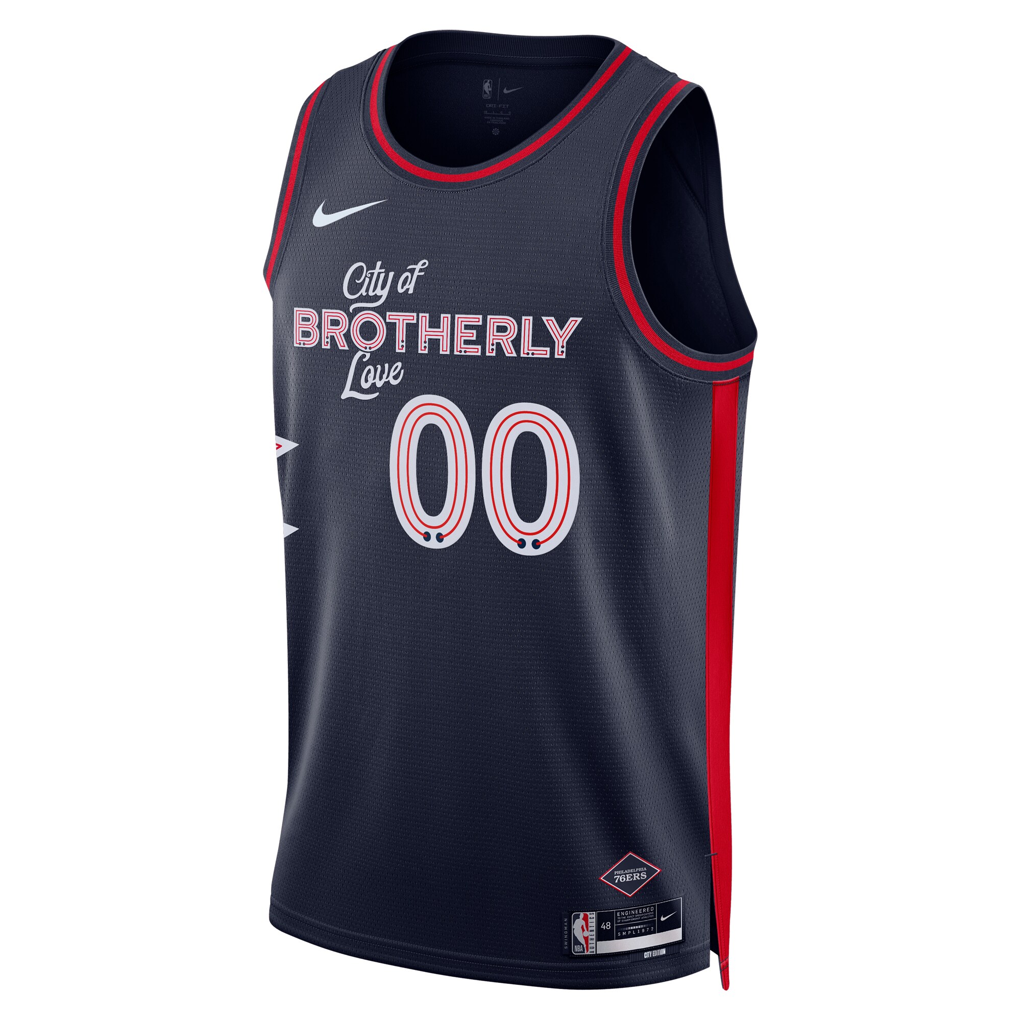 Philadelphia 76ers Unisex 2023\/24 Custom Swingman Jersey - Navy - City Edition