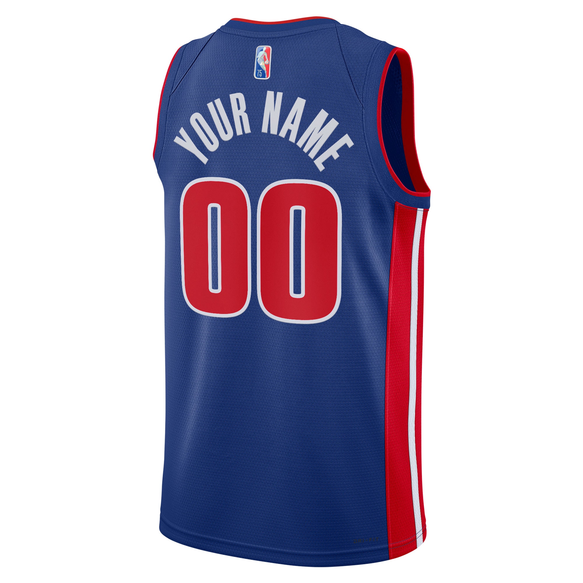 Detroit Pistons  2021\/22 Diamond Swingman Custom Jersey - Icon Edition - Blue