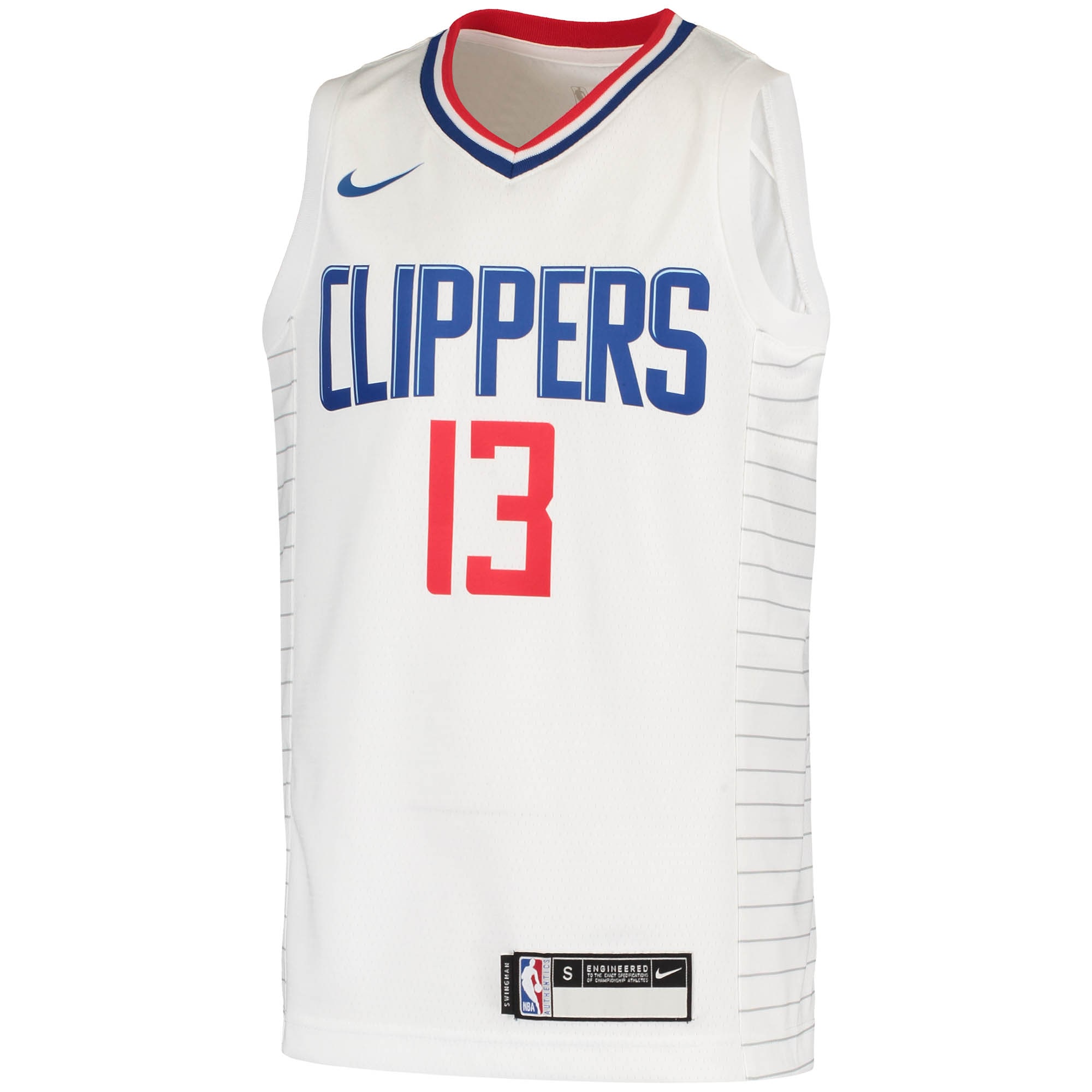 Paul George LA Clippers Youth 2020\/21 Swingman Jersey - Association Edition - White