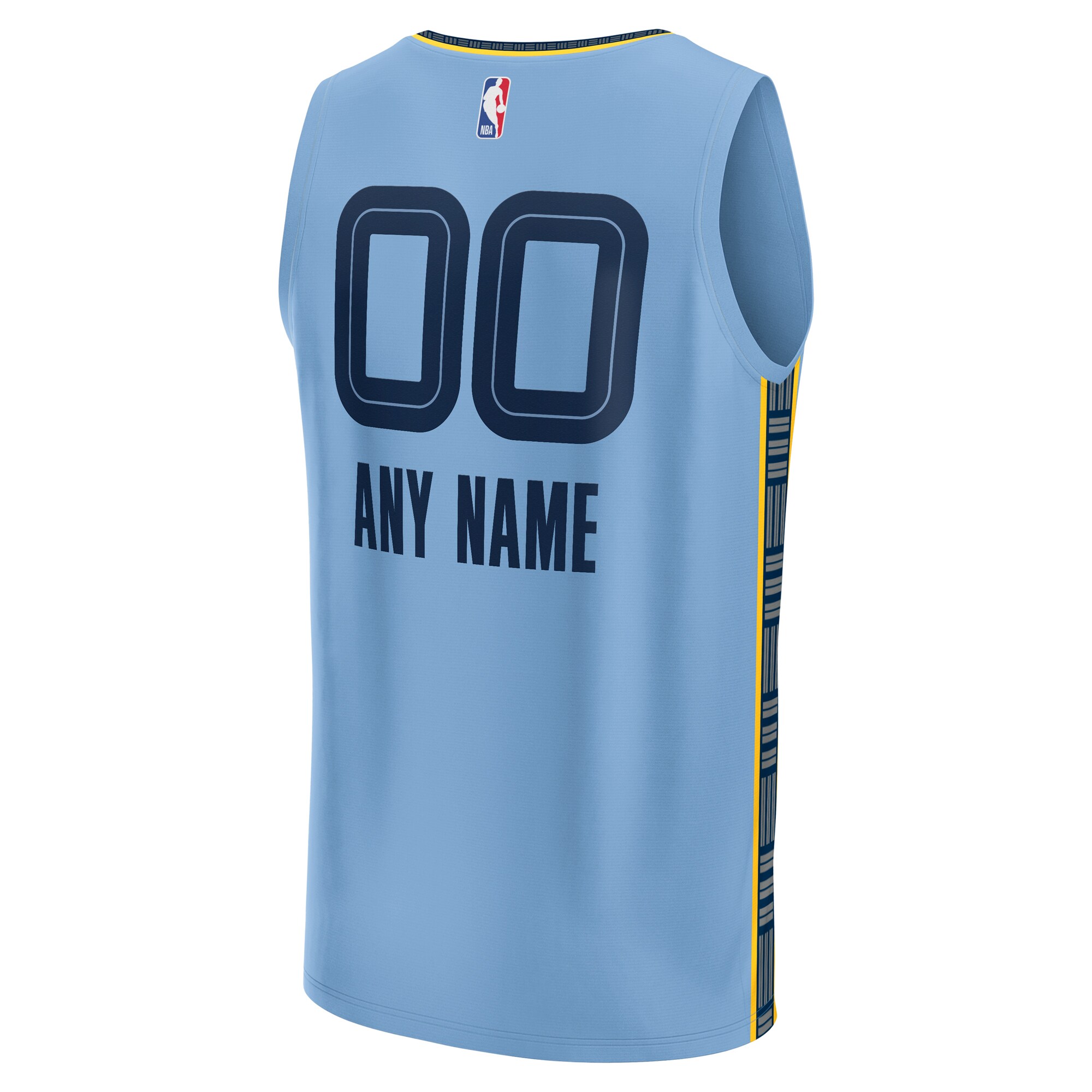 Memphis Grizzlies Fanatics Youth Fast Break Replica Custom Jersey - Statement Edition - Light Blue