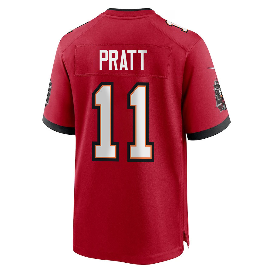 Michael Pratt 11 Tampa Bay Buccaneers Super Bowl LIX New Orleans Patch Game Men Jersey - Red