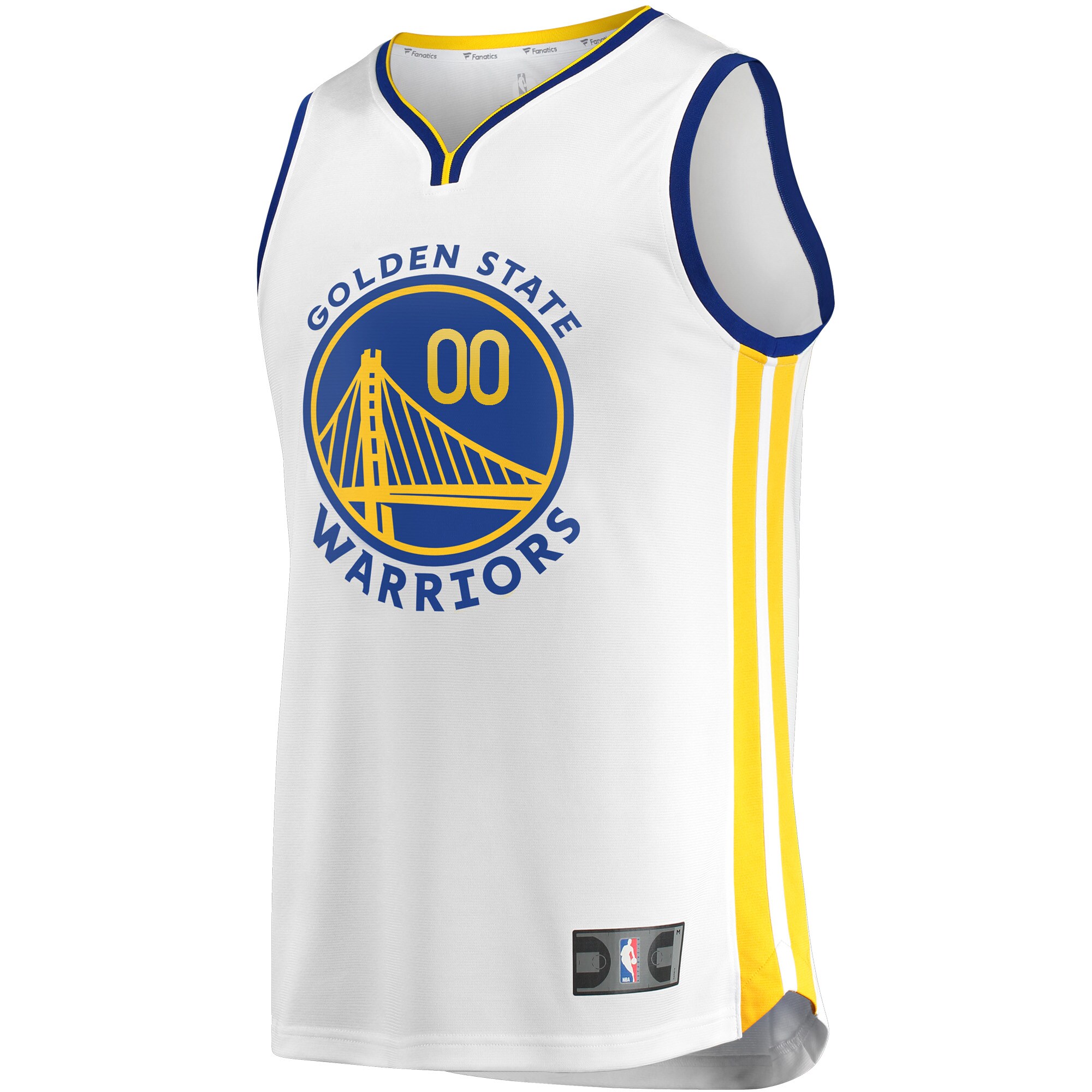 Golden State Warriors Fanatics Fast Break Custom Replica Jersey White - Association Edition