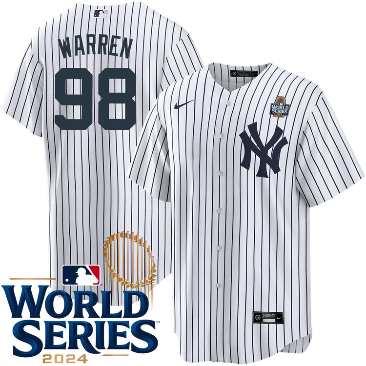 Will Warren New York Yankees Home World Series Jersey