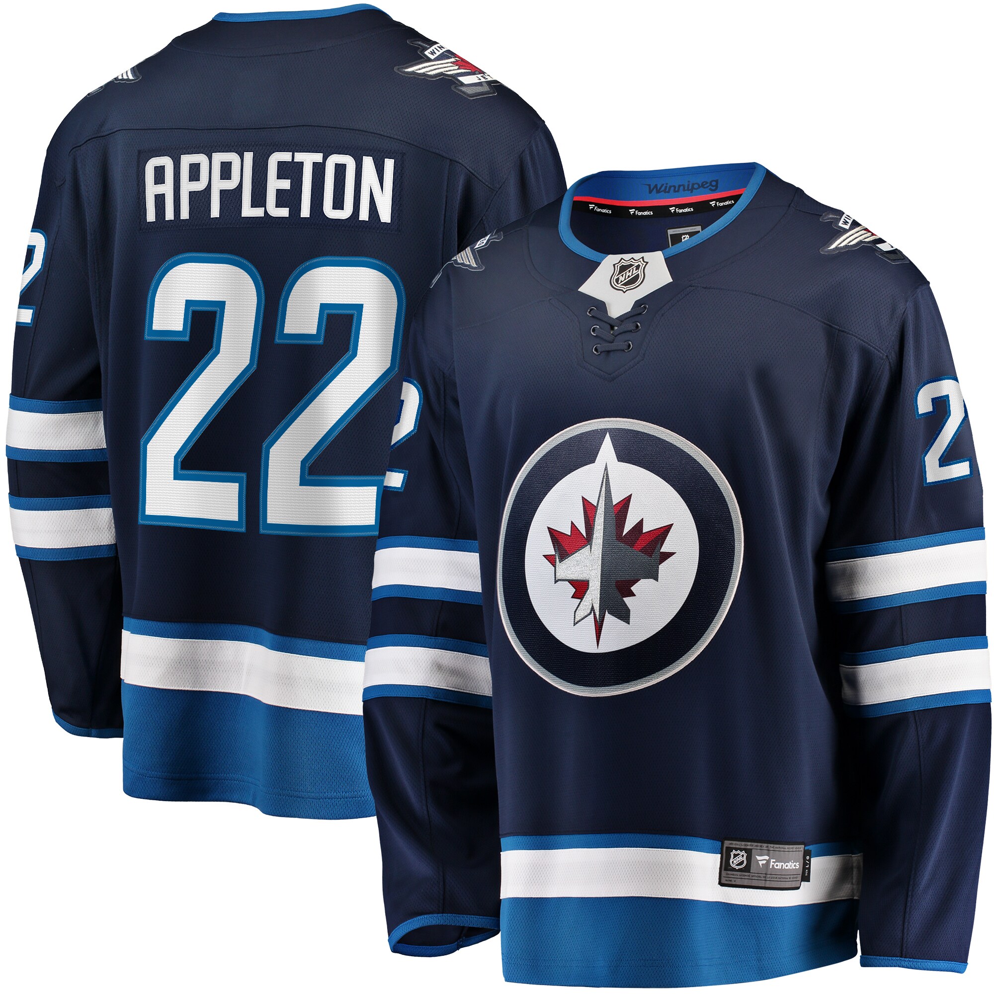 Mason Appleton Winnipeg Jets Fanatics Home Breakaway Jersey - Navy
