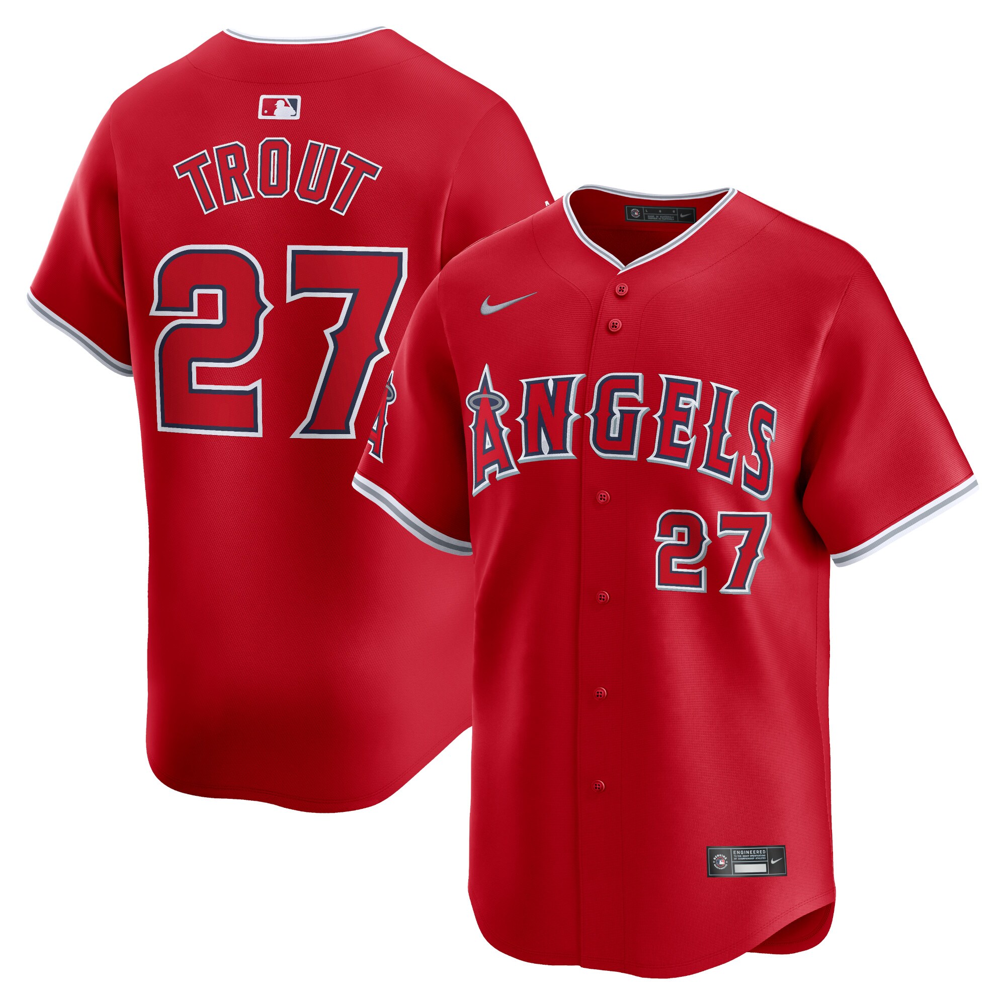 Mike Trout Los Angeles Angels  Alternate Limited Player Jersey Red