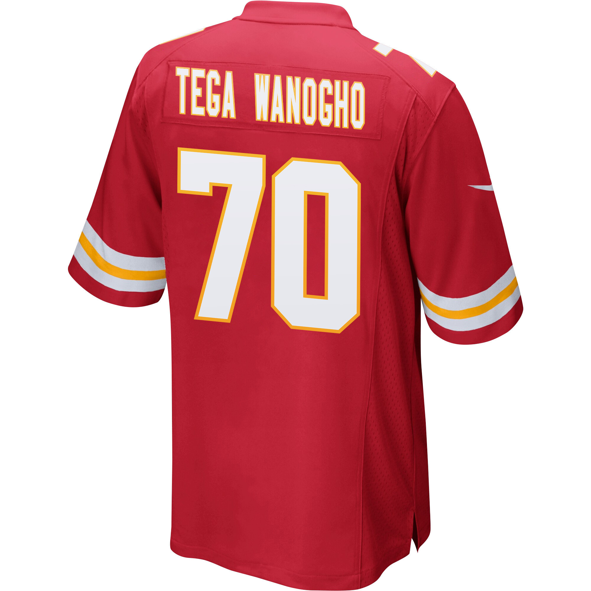 Prince Tega Wanogho 70 Kansas City Chiefs Super Bowl LVII Champions 3 Stars Men Game Jersey - Red