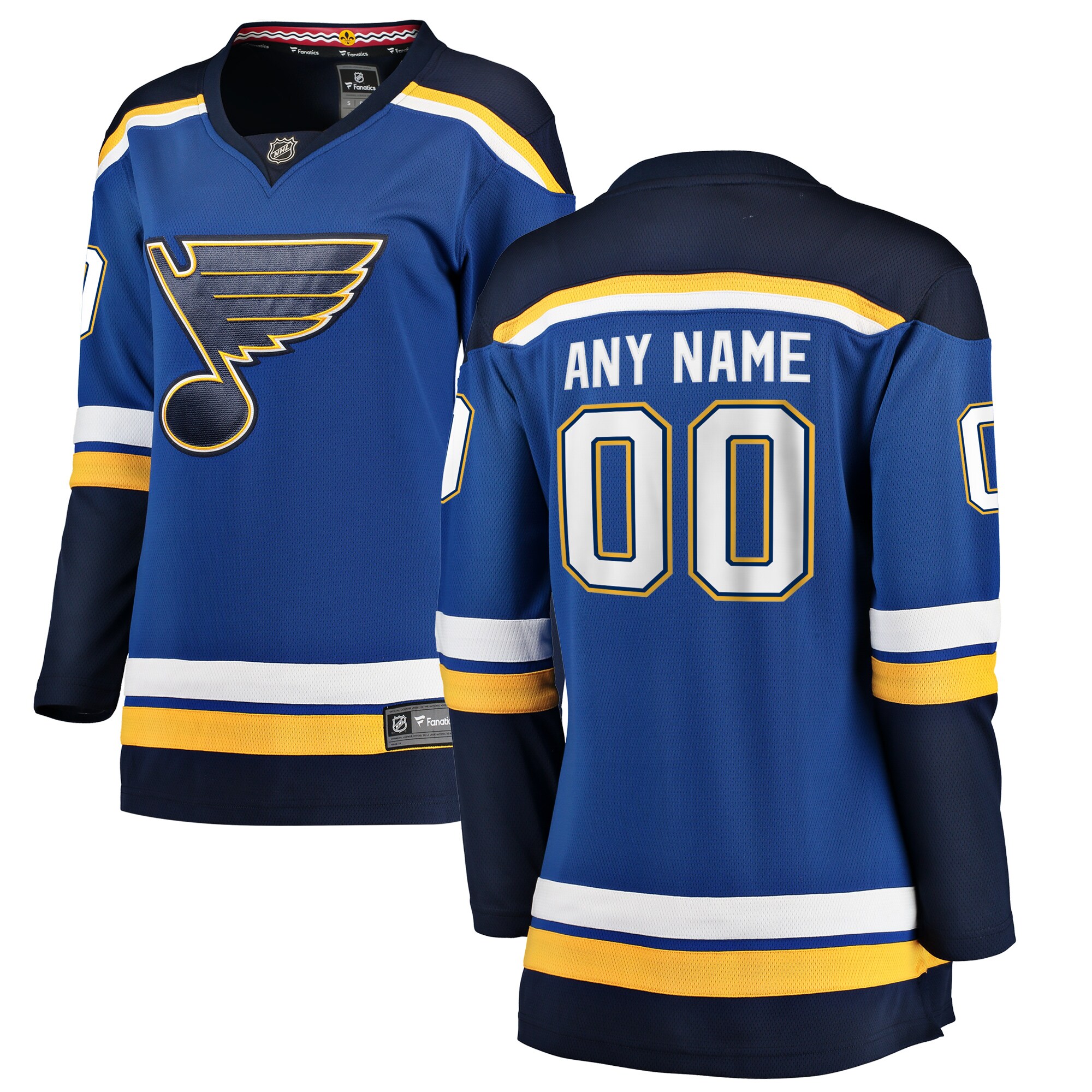 St. Louis Blues Fanatics Women's Home Breakaway Custom Jersey - Blue